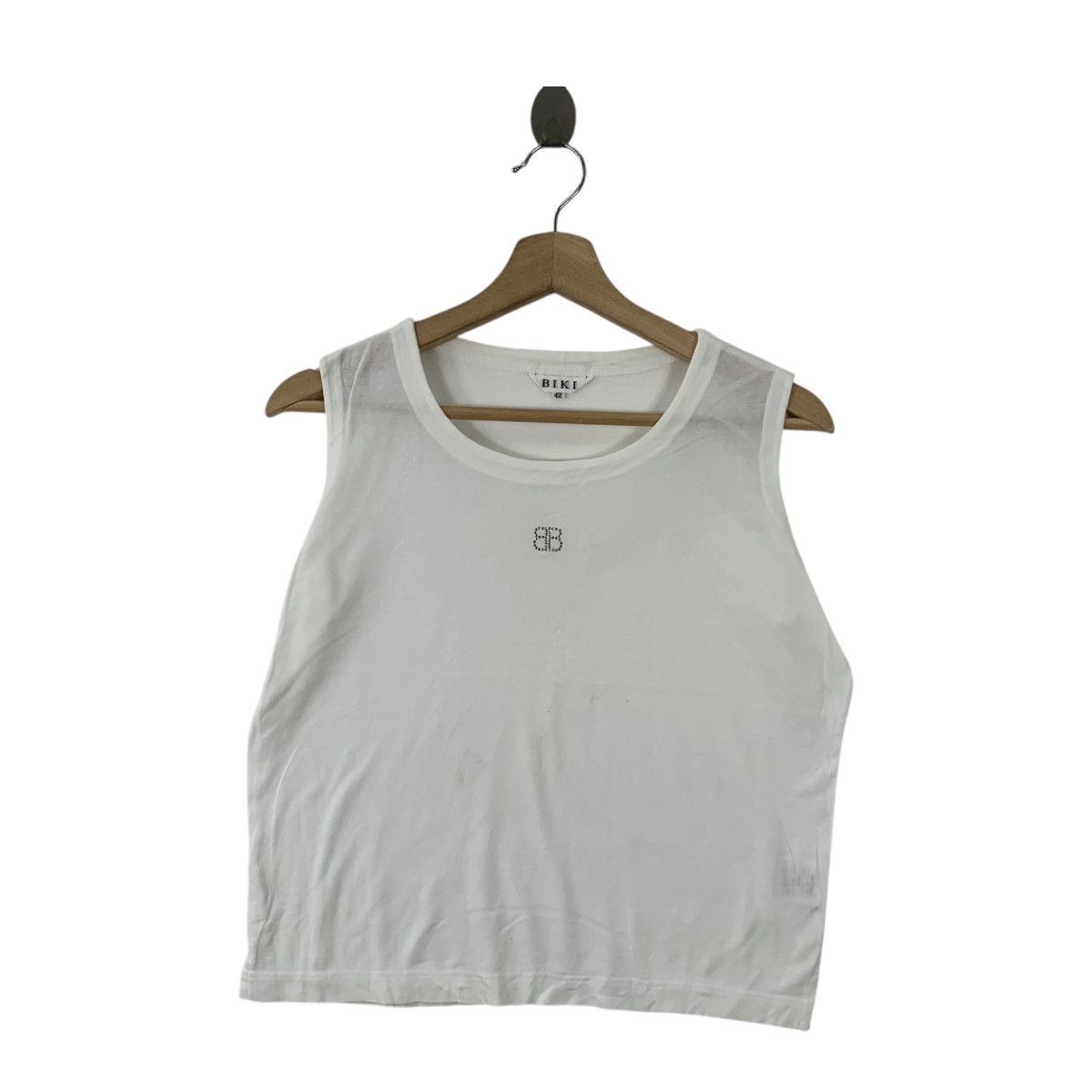 Swarovski BIKI JAPAN DESIGNER SWAROVSKI Tank Top Tee Shirt Size S / US 4 / IT 40 - 1 Thumbnail