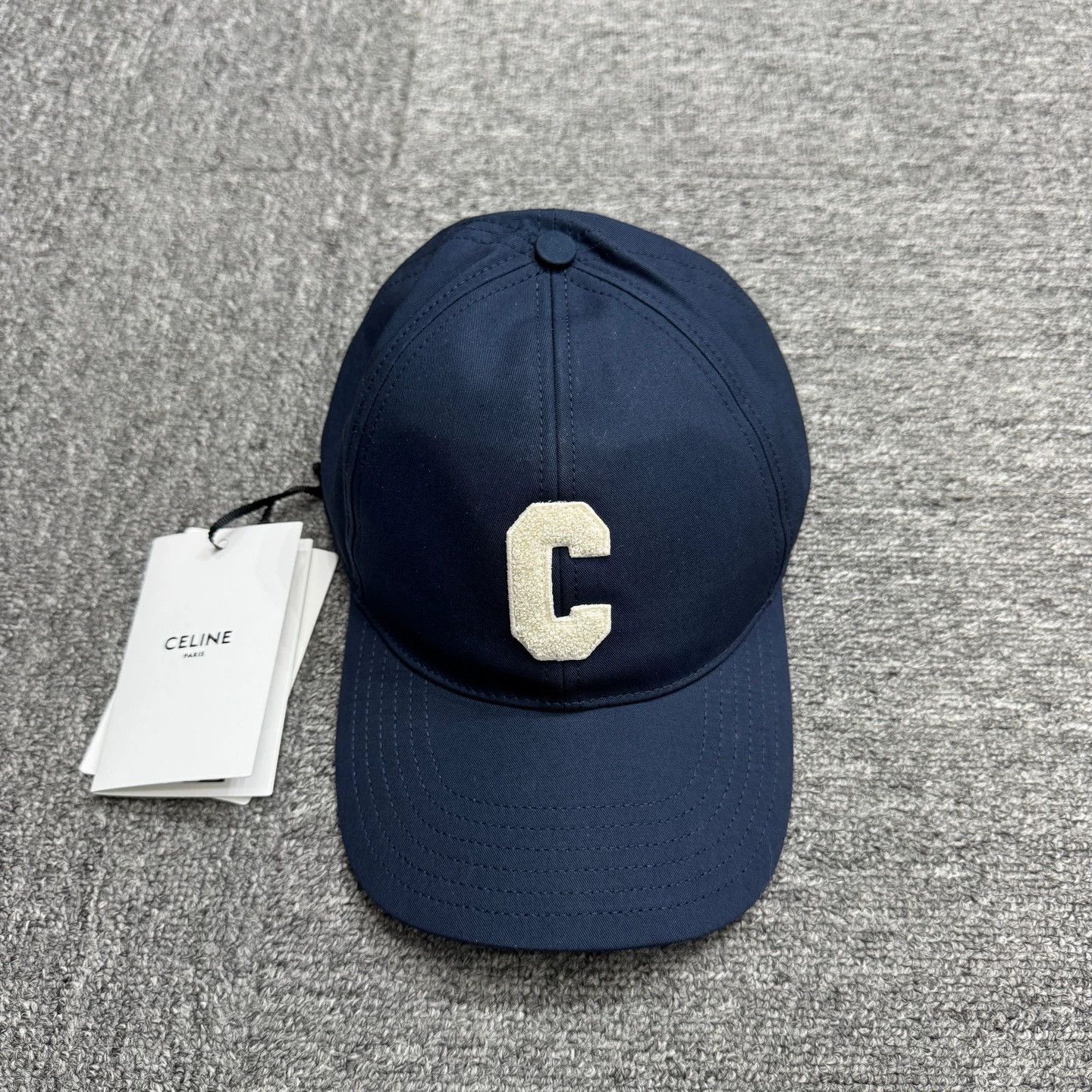 Celine Celine Flocked Logo Baseball Cap Size L Size ONE SIZE - 1 Thumbnail