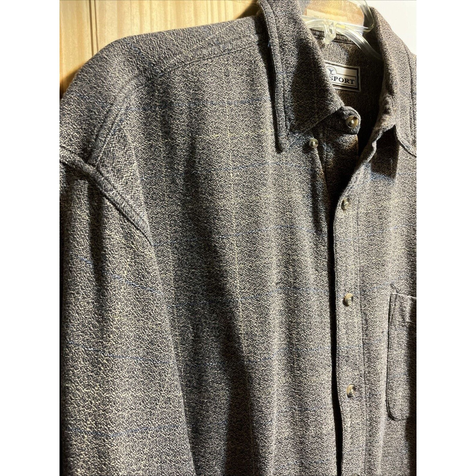 M.E. Sport M. E. Sport Vintage Men’s Shirt L Brown LS Chamois Flannel Size US L / EU 52-54 / 3 - 7 Thumbnail