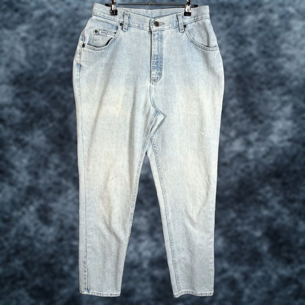 Lee VINTAGE Lee Jeans Womens 30 x 30 MEASURED Blue Denim Light Wash Tapered Leg Size 30" / US 8 / IT 44 - 1 Thumbnail