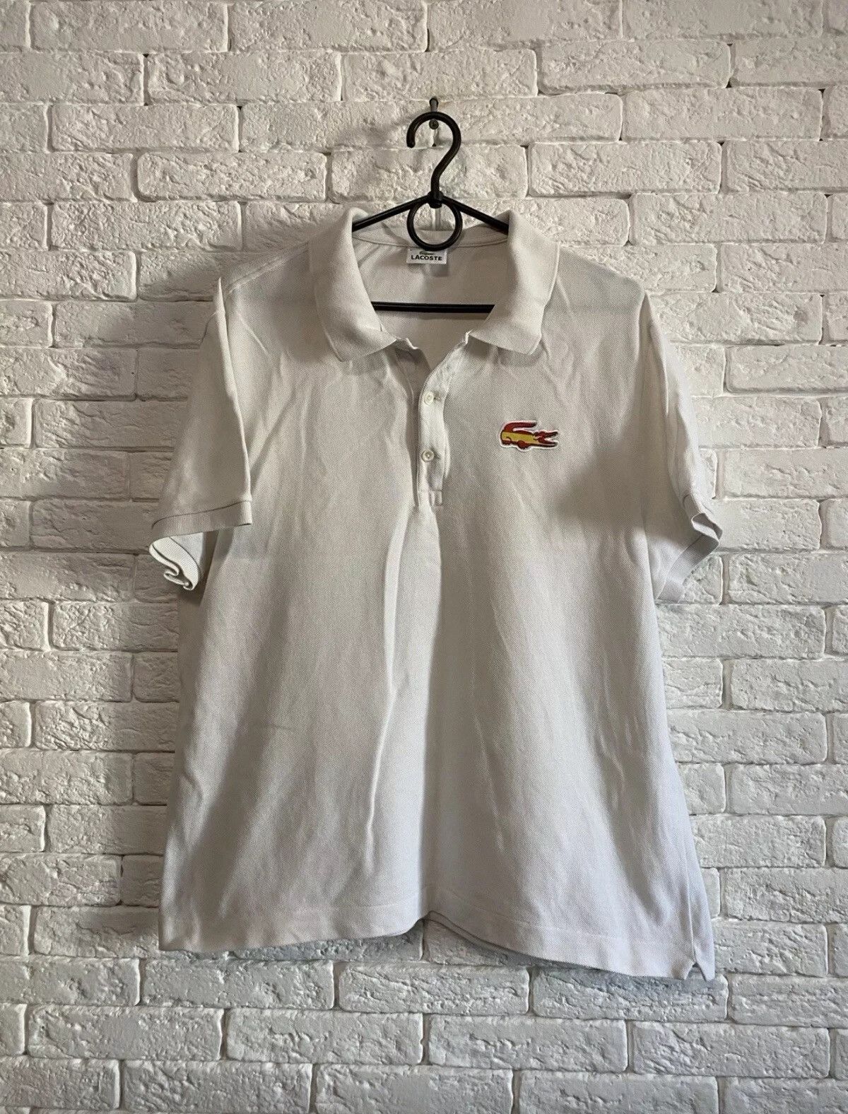 Lacoste Rare Lacoste Polo Spanish Logo Sz 8 Size US XL / EU 56 / 4 - 1 Thumbnail