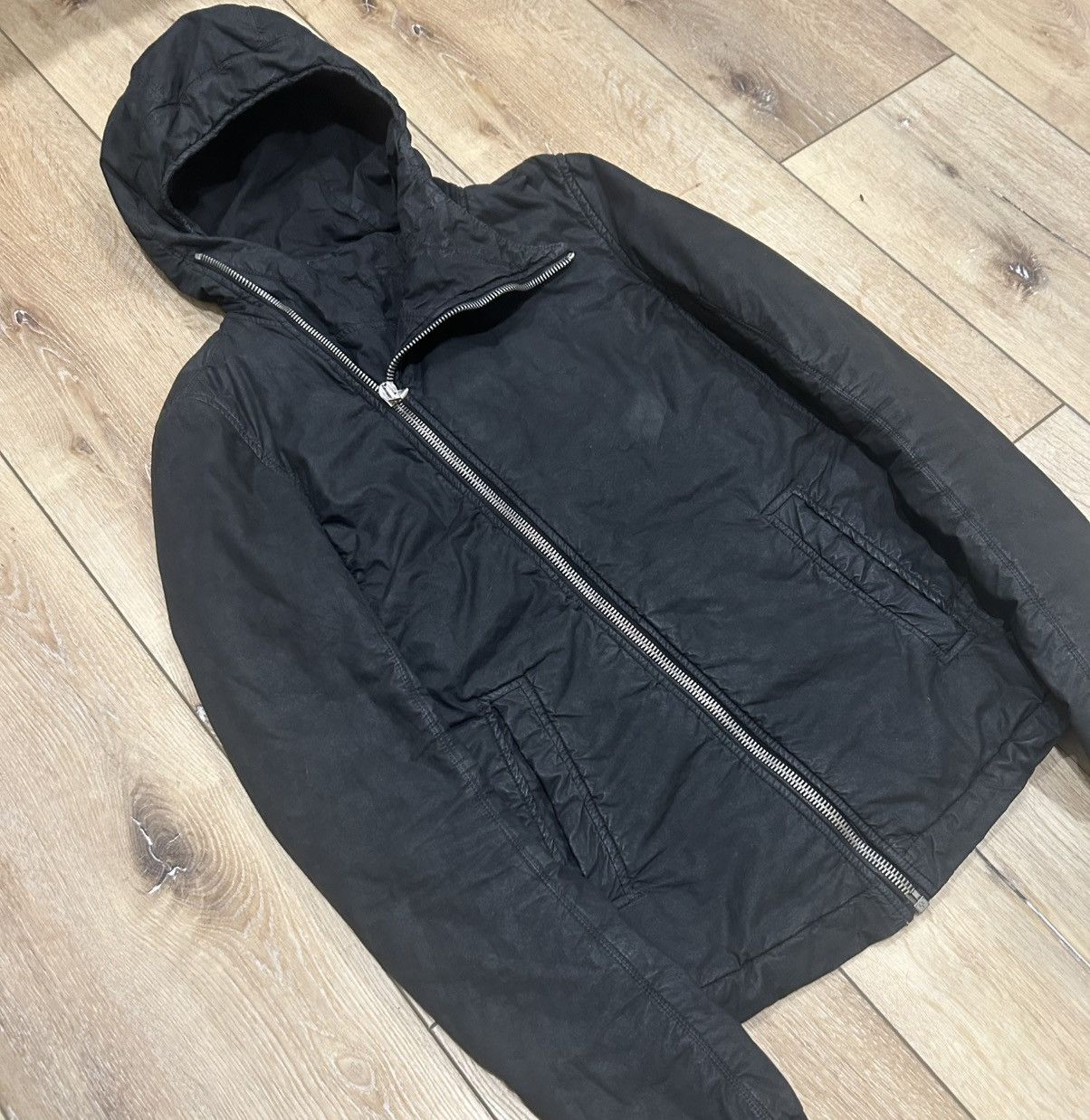 Rick Owens Drkshdw Rick Owens DRKSHDW AW08 “STAG” Waxed Scuba Jacket Size US XS / EU 42 / 0 - 3 Thumbnail