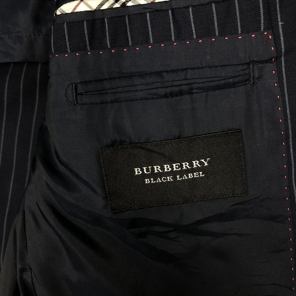 Burberry 🔥Vintage Burberry Black Label Double Breast Striped Jacket Size US M / EU 48-50 / 2 - 15 Thumbnail