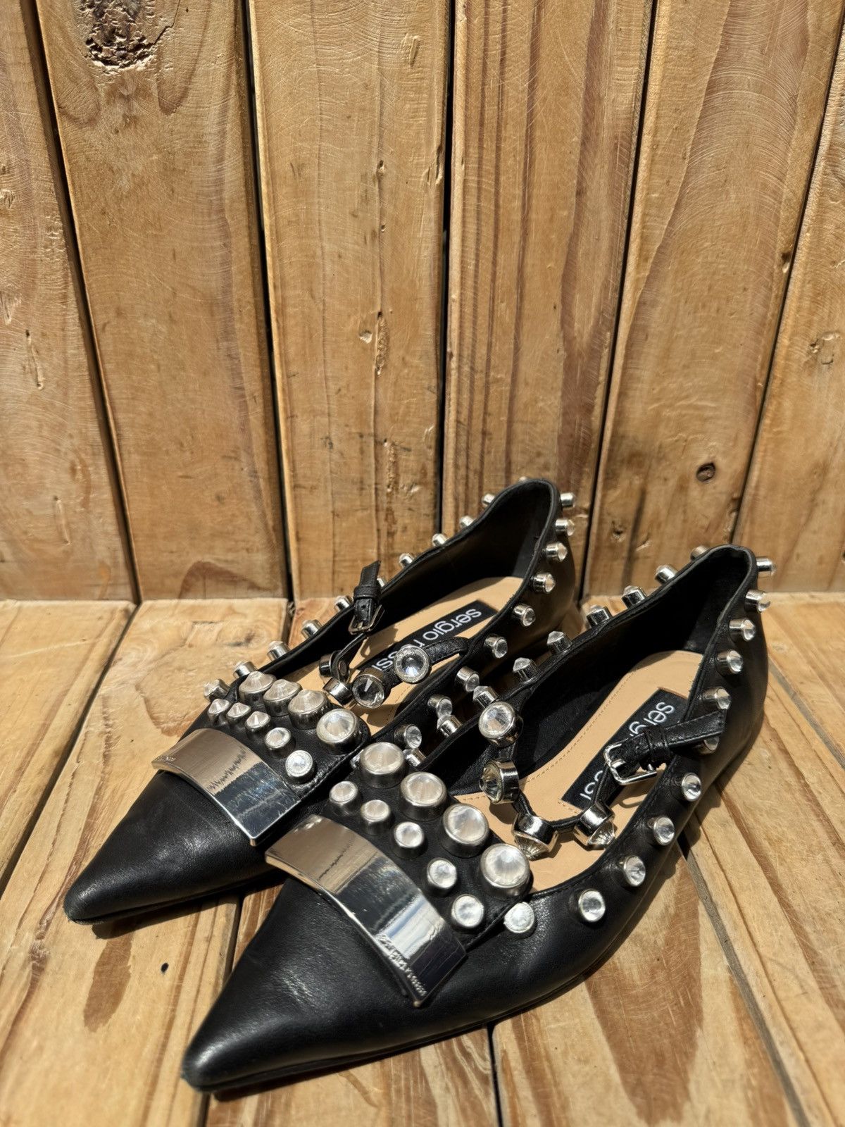 Sergio Rossi Sergio Rossi black women’s leather flats EUR 36 US 6 Size US 6 / IT 36 - 20 Thumbnail