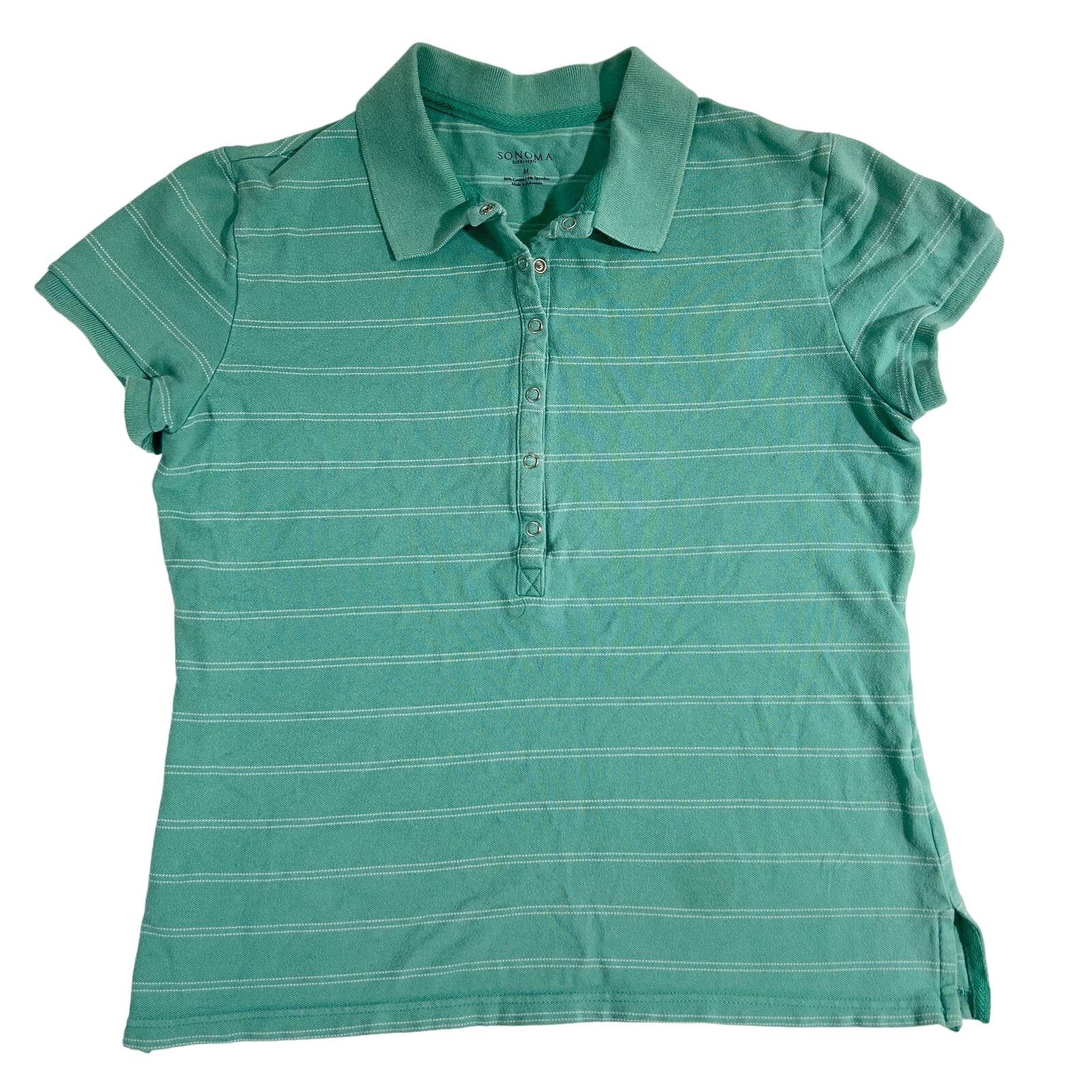 Sonoma Sonoma Pullover Shirt Woman's Medium 6 Metal Snap Buttons Size M / US 6-8 / IT 42-44 - 1 Thumbnail