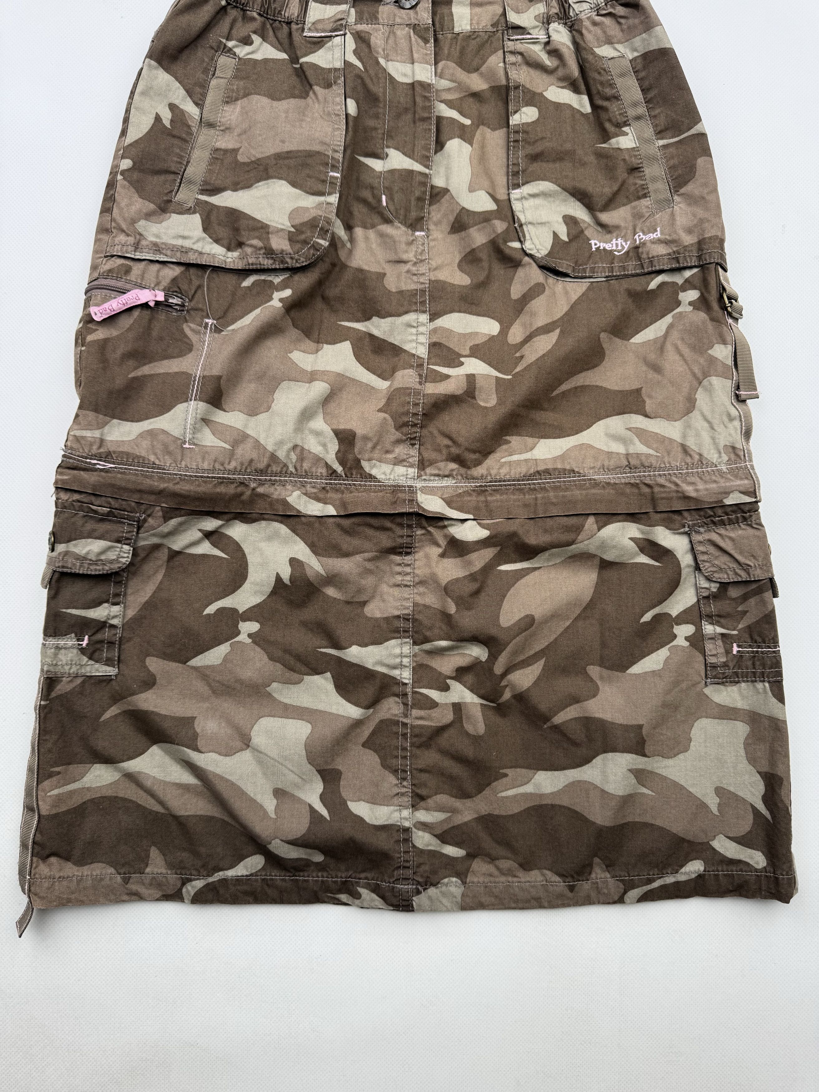 Vintage 90's Military Style Cargo Skirt With Zipped B287(V491)E2 Size 25" / US 0 / IT 36 - 4 Thumbnail