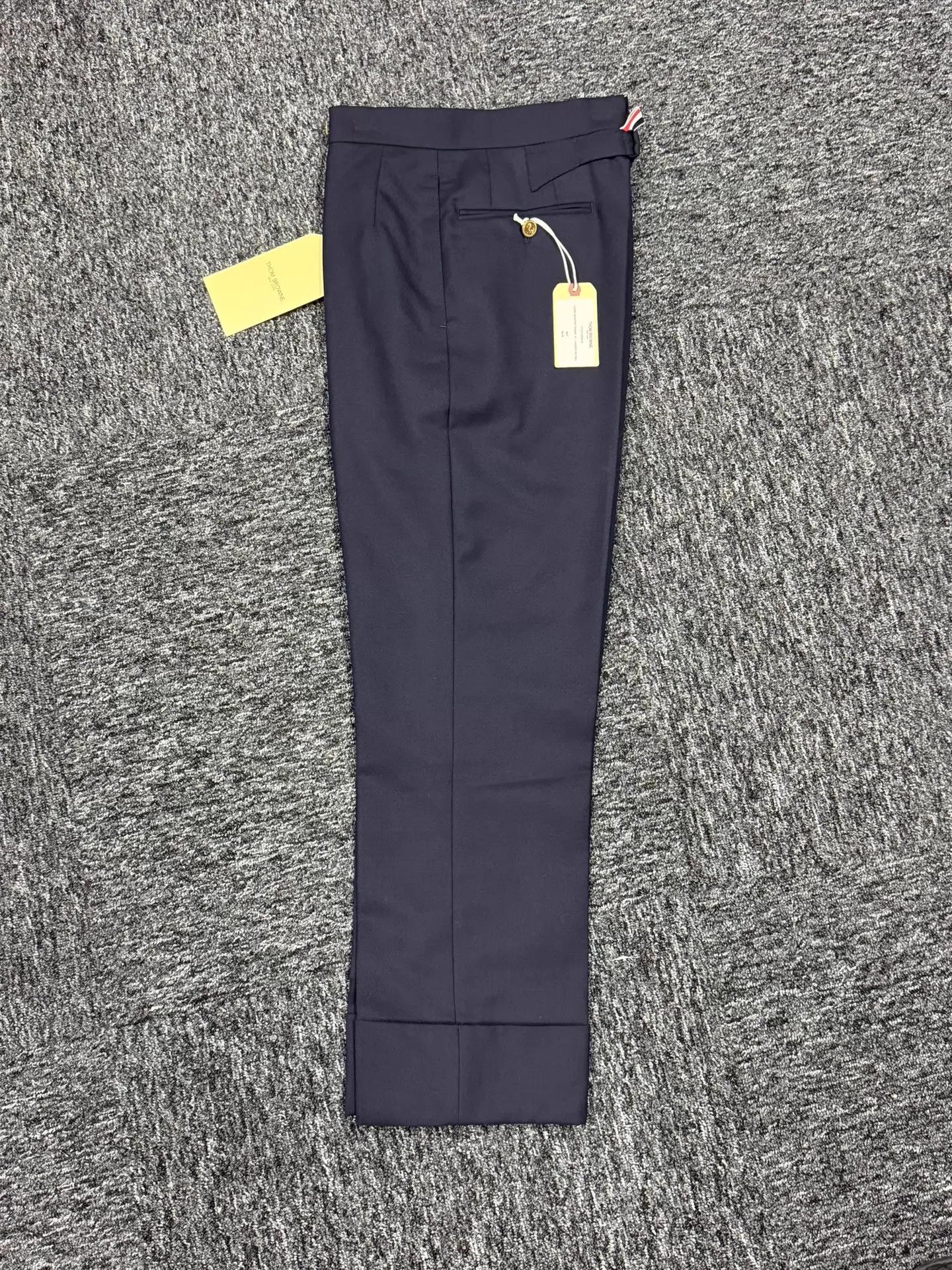Thom Browne Thom Browne Women's Classic Navy Gold Button Wool Trousers36 Size 25" / US 0 / IT 36 - 3 Thumbnail