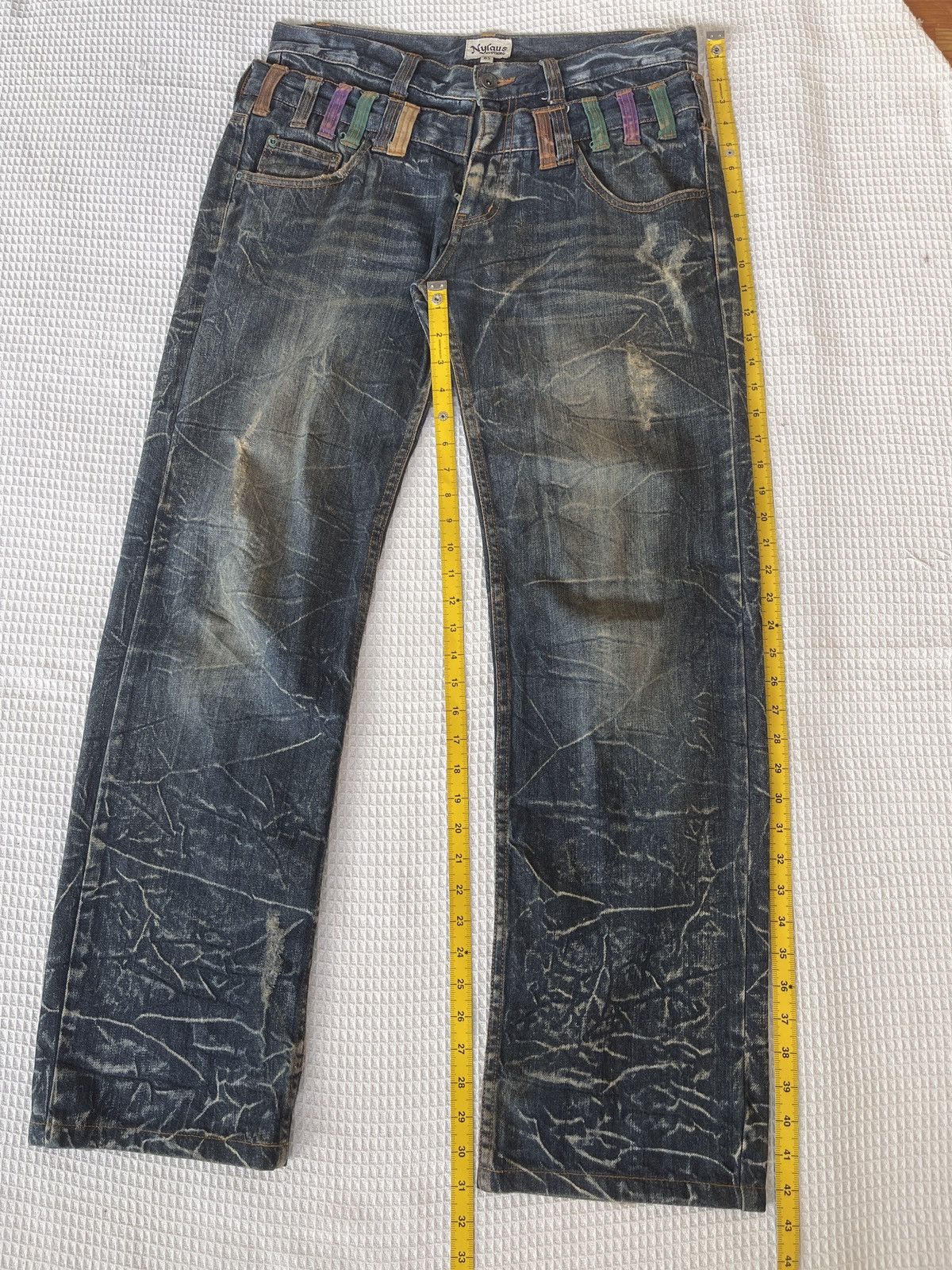 Tornado Mart Very Rare🔥Japanese NYLAUS Double Waist Jeans Size US 34 / EU 50 - 14 Thumbnail