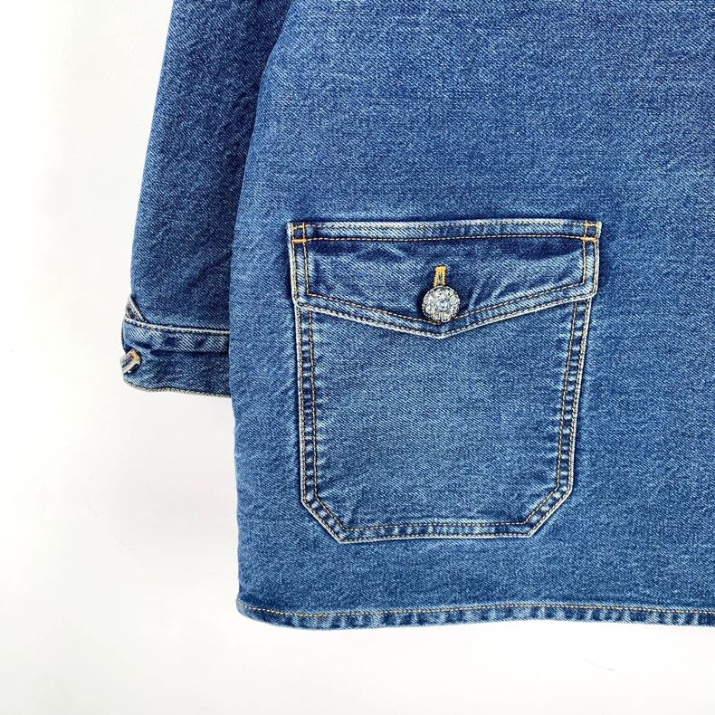 Chanel Chanel 24 blue cotton diamond buckle long-sleeved denim jac Size XS / US 0-2 / IT 36-38 - 4 Thumbnail