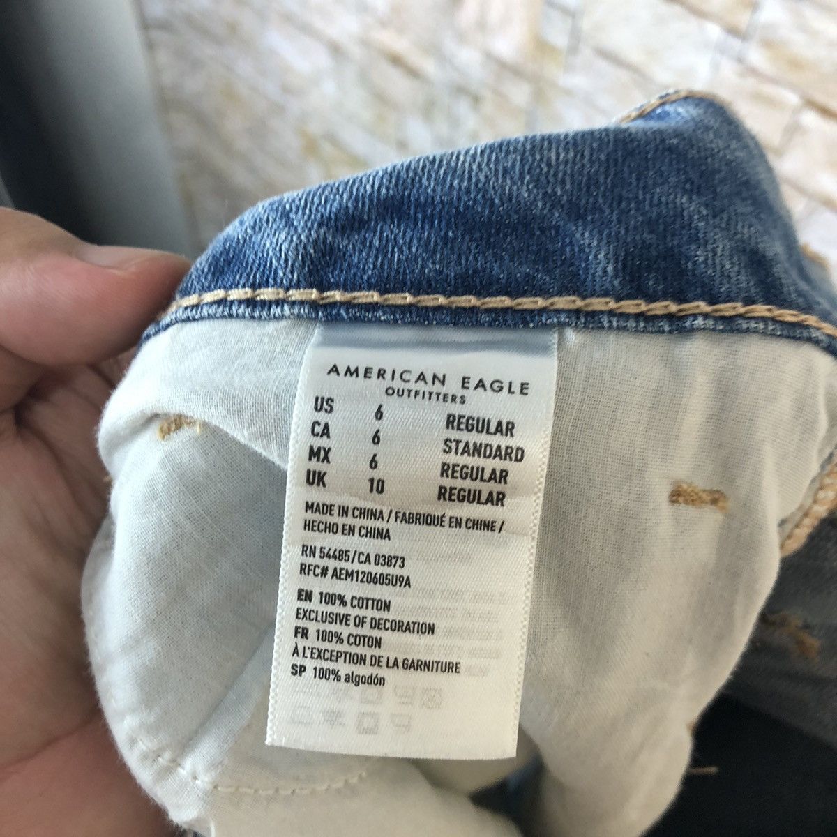 American Eagle Outfitters American Eagle Blue Distressed Denim Pants #A1006 Size 28" / US 6 / IT 42 - 22 Thumbnail