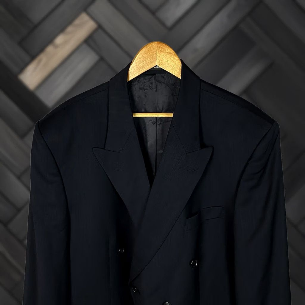 Pierre Balmain Pierre Balmain Jacket Mens 46 Black Men Blazer Two Button Tailored Formal Size Size 46R - 1 Thumbnail