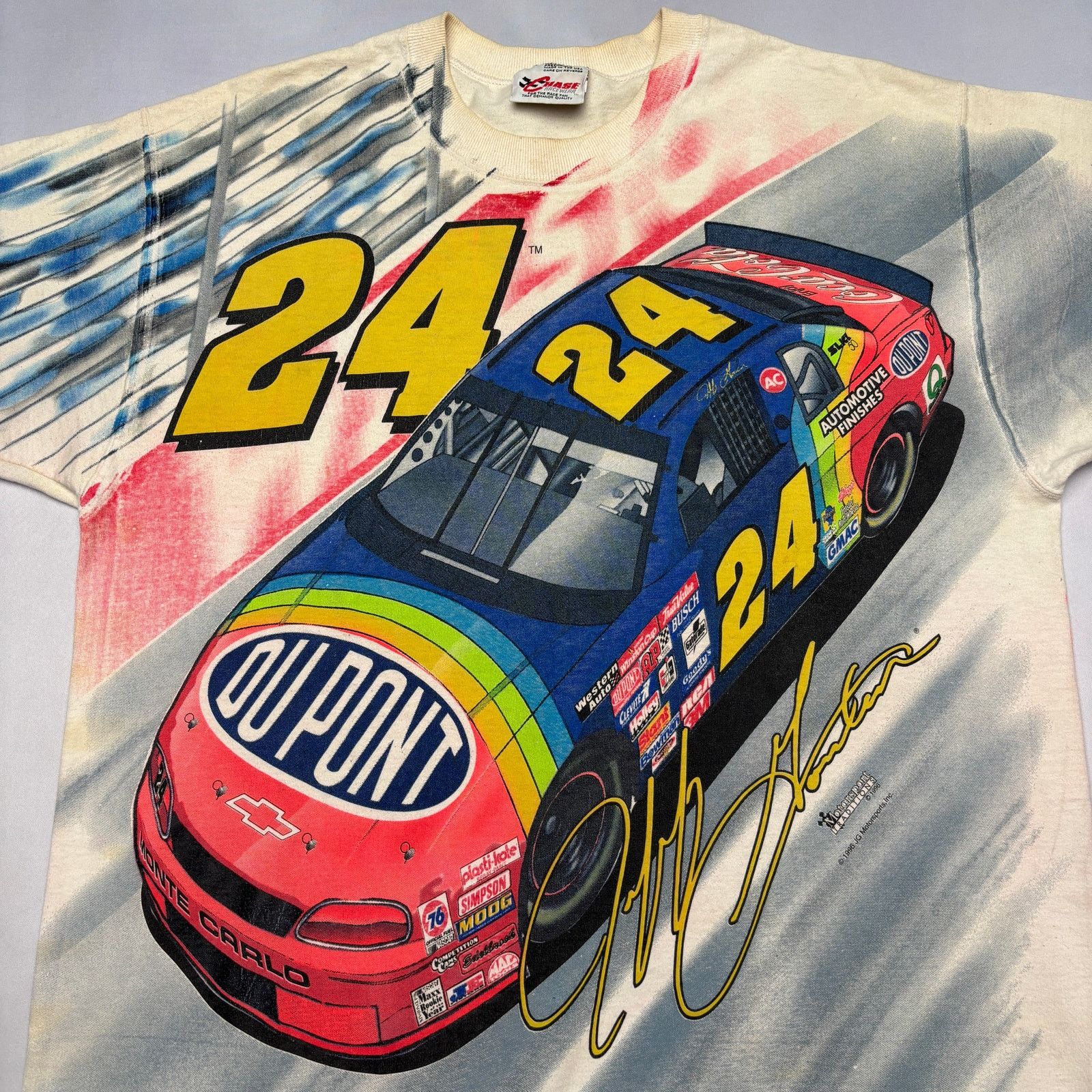 NASCAR × Vintage Vintage 1996 Jeff Gordan 24 Nascar AOP Shirt Large Dupont Size US L / EU 52-54 / 3 - 2 Thumbnail