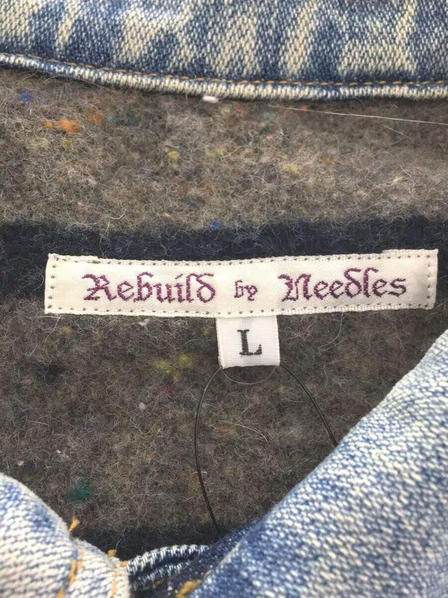 Needles Reconstructed Denim Wool Jacket Size US L / EU 52-54 / 3 - 4 Thumbnail