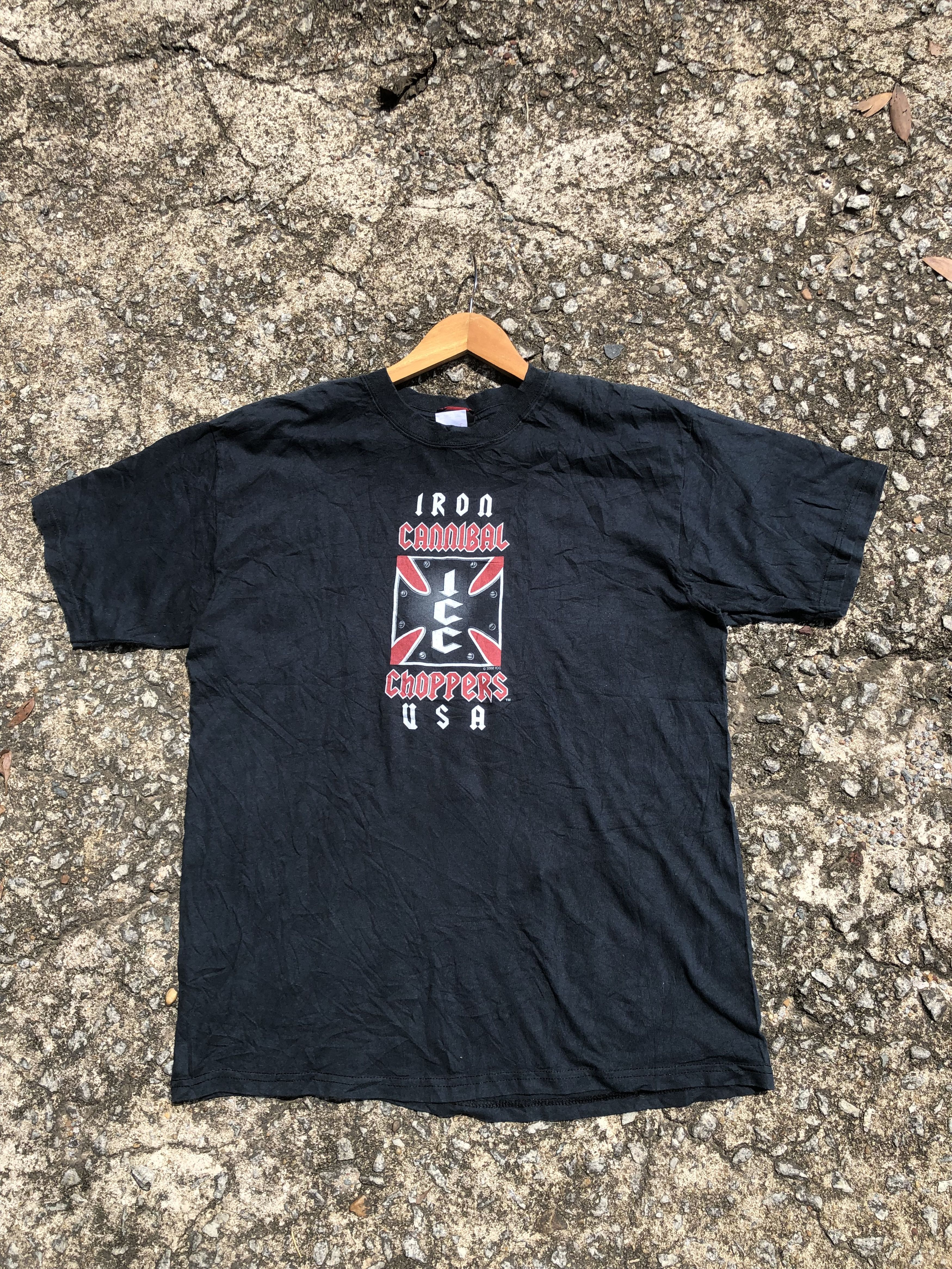 Harley Davidson RARE Vintage Y2K Iron Cannibal Choopers Flaming Tee Size US L / EU 52-54 / 3 - 2 Thumbnail