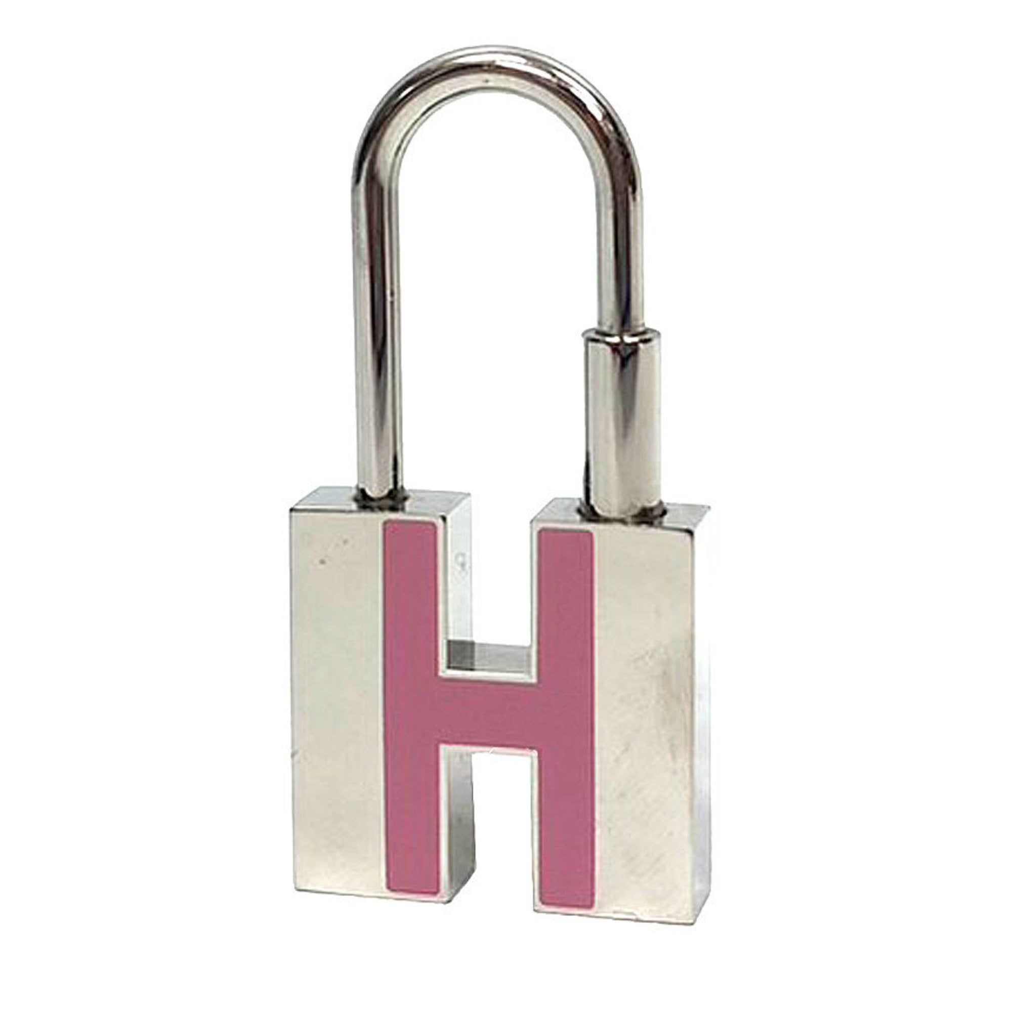image of Hermes Key Hook Keychain Bag Charm H Cadena Light Pink/silver in Gold, Women's
