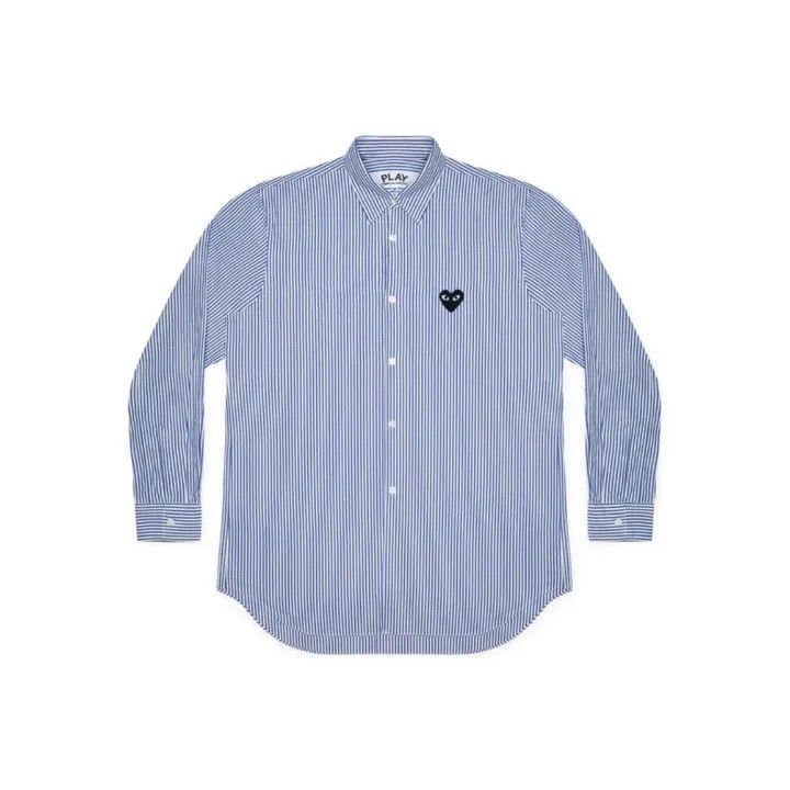 Comme des Garcons Comme des Garcons Play Striped Long Sleeve Shirt 0079 Size US XL / EU 56 / 4 - 1 Thumbnail