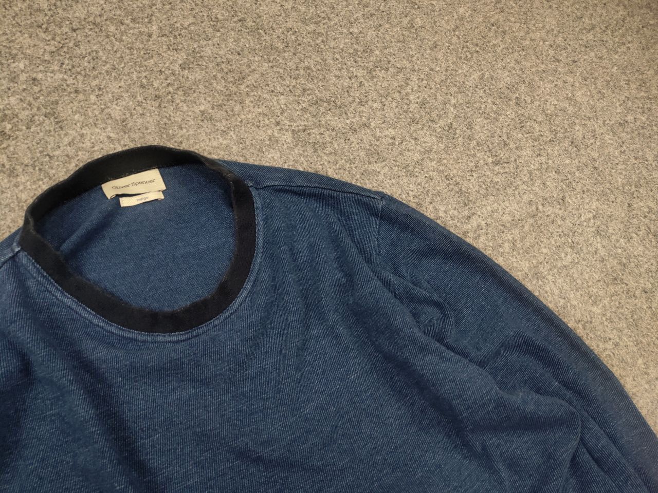 Oliver Spencer Oliver Spencer minimalist Indigo Sweatshirt Vintage Japan Size US XL / EU 56 / 4 - 4 Thumbnail