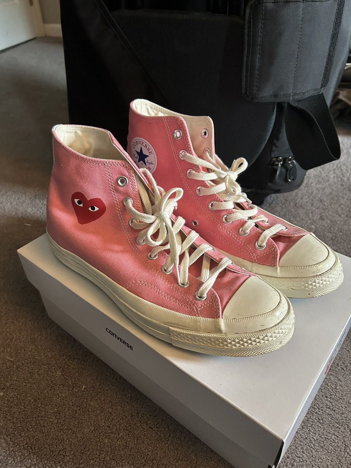 Converse Chuck 70 High x Comme des Garcons Play “Bright Pink” Converse Chuck Taylor All Star 70 Hi Comme des Garcons PLAY  main image 2