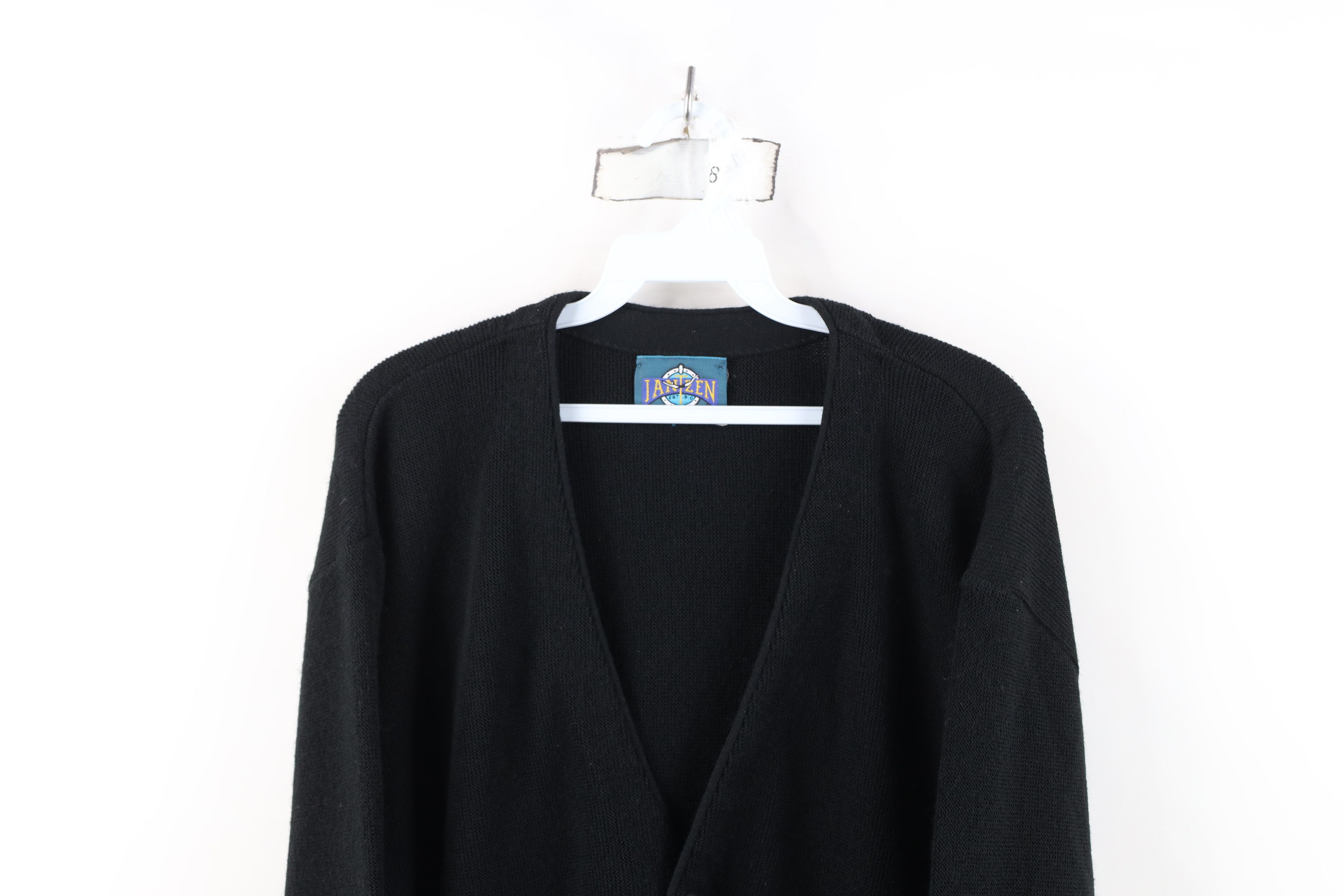 Vintage Vintage 90s Streetwear Button Cardigan Sweater Black USA Size US XL / EU 56 / 4 - 2 Thumbnail