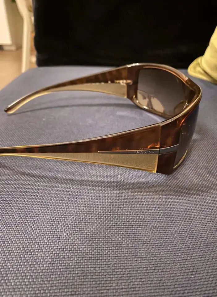 Prada × Vintage PRADA Sunglasses Rectangle Wrap Shield Sport Flame Star Size ONE SIZE - 3 Thumbnail