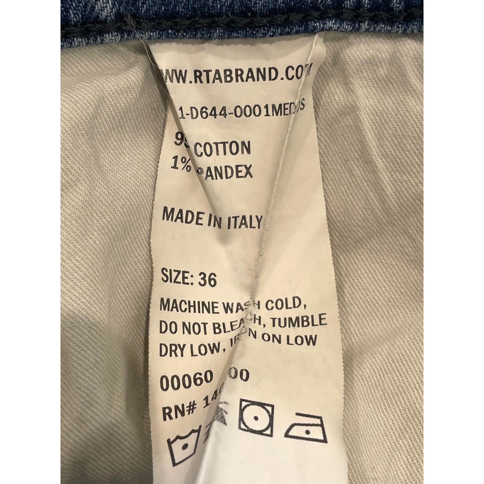 Rta RTA Plain Light Wash Jeans Size US 36 / EU 52 - 7 Thumbnail