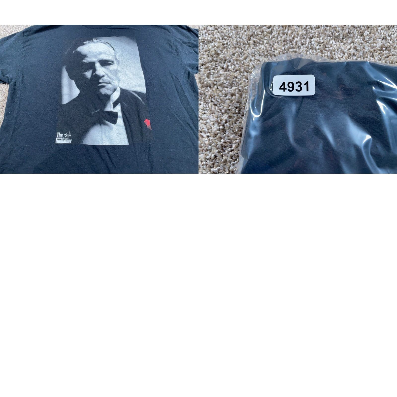 Vintage VINTAGE The Godfather T-Shirt Adult 2XL Men Black Graphic Print Movie Retro Marlon Brando Size US XXL / EU 58 / 5 - 8 Thumbnail
