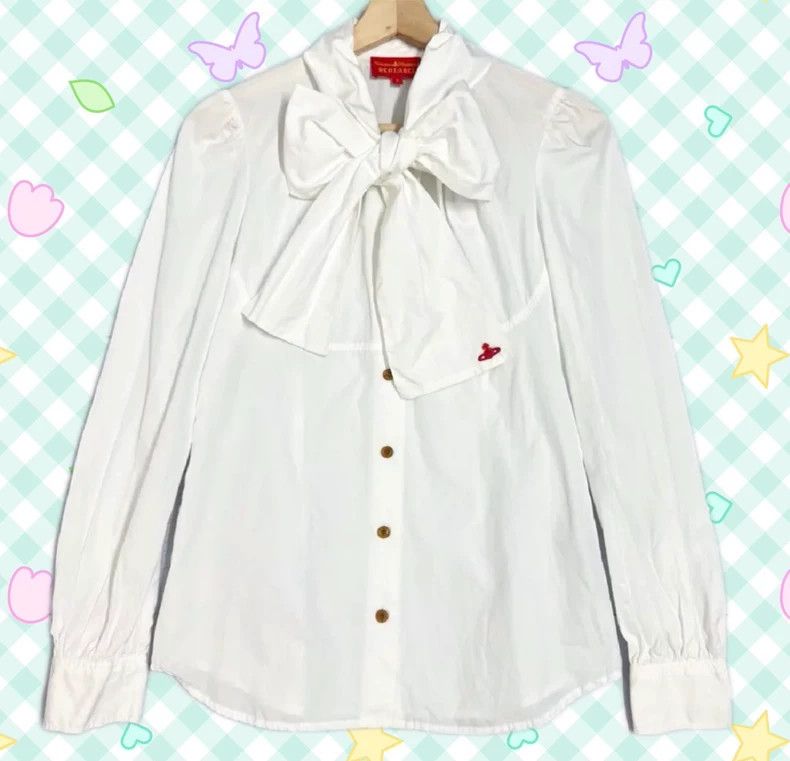 Vivienne Westwood Vivienne Westwood White Bow Shirt - dmc Size US M / EU 48-50 / 2 - 1 Thumbnail