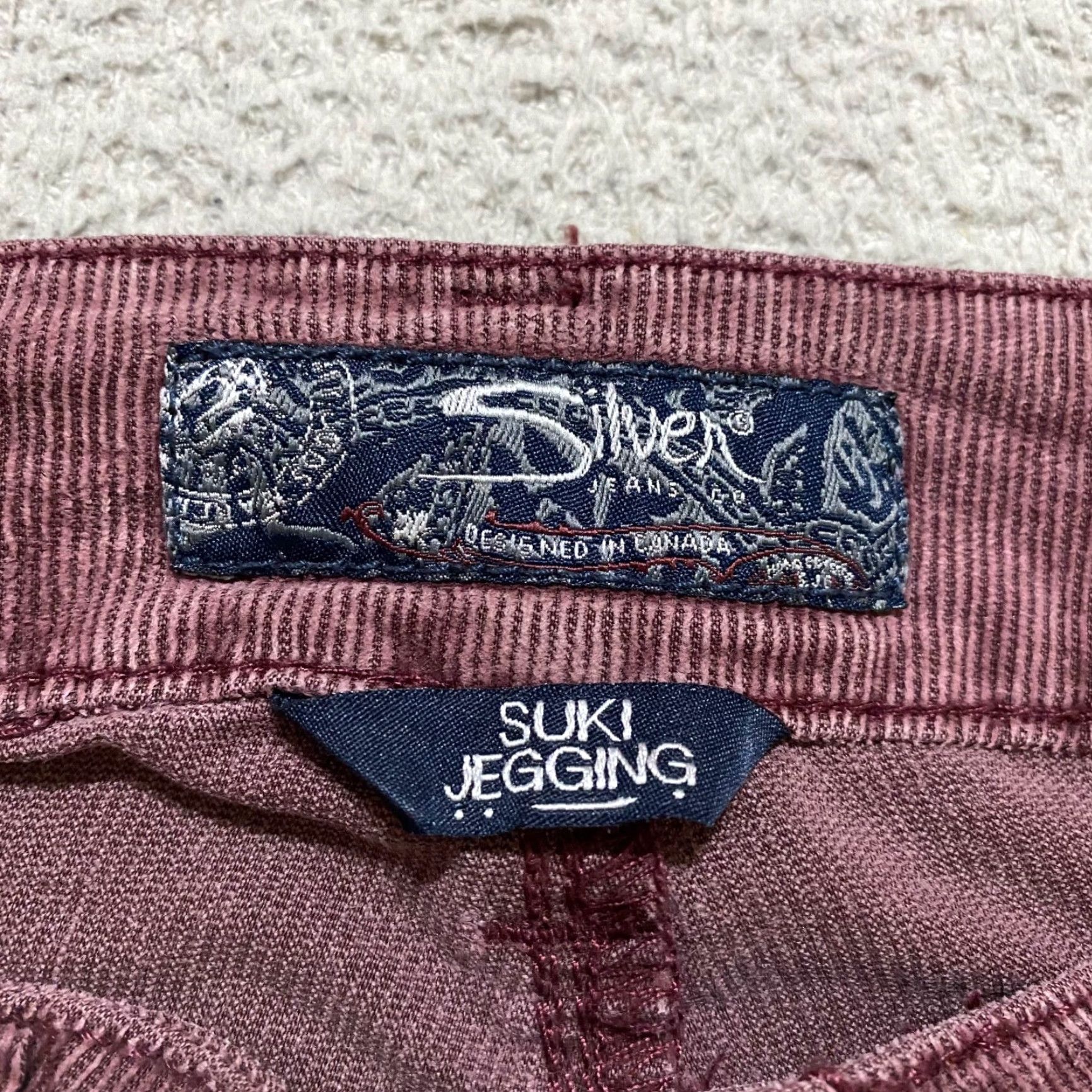 Silver Jeans Co. Silver Jeans Womens Purple Corduroy Suki Jegging Medium Wash Mid Rise 27 Inseam 29 Pocket Stretch Jeans Size 27" / US 4 / IT 40 - 3 Thumbnail