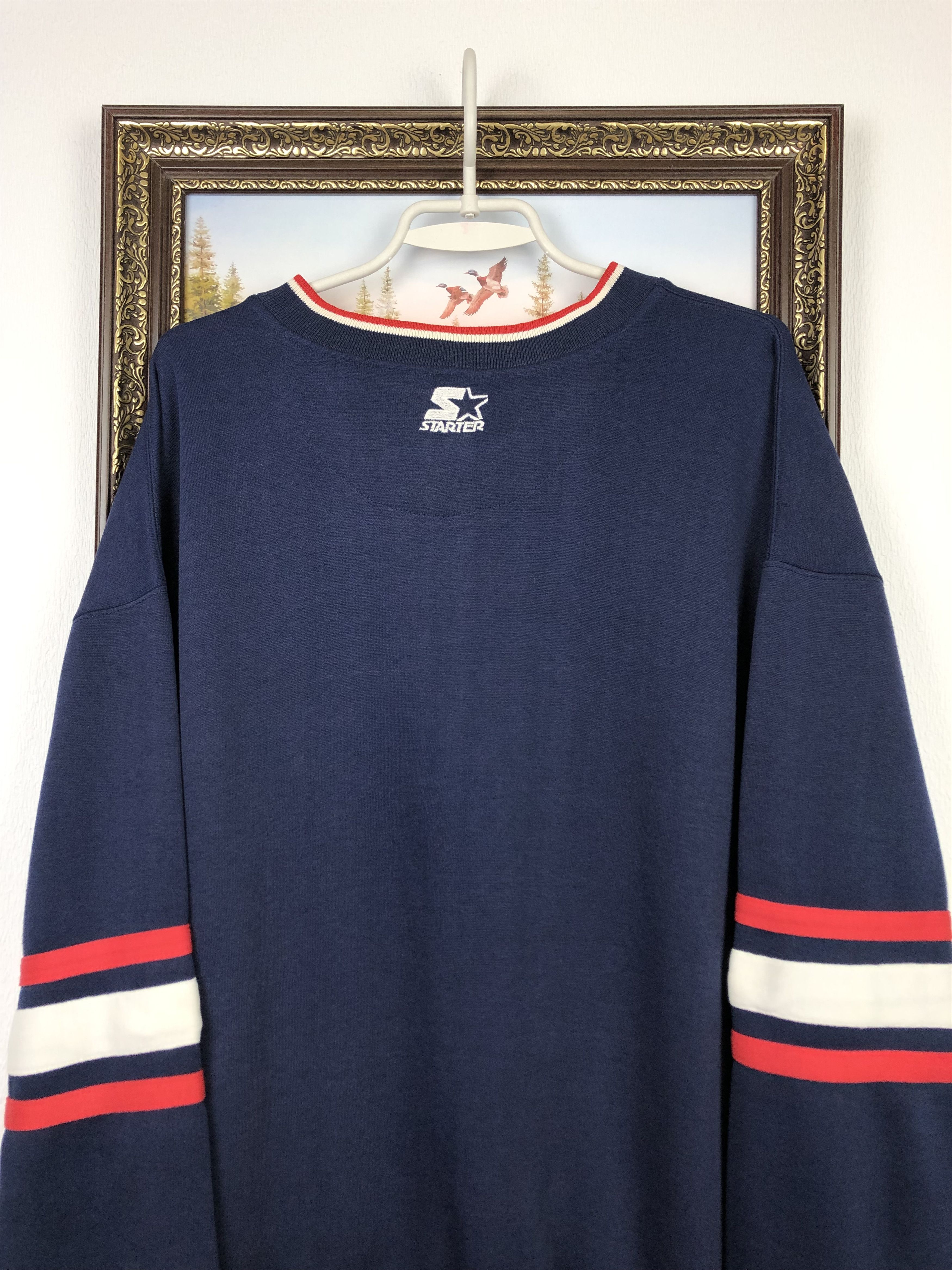 NBA × Starter × Vintage Vintage 90's Starter Houston Rockets NBA Sweatshirt Crewneck Size US L / EU 52-54 / 3 - 8 Thumbnail