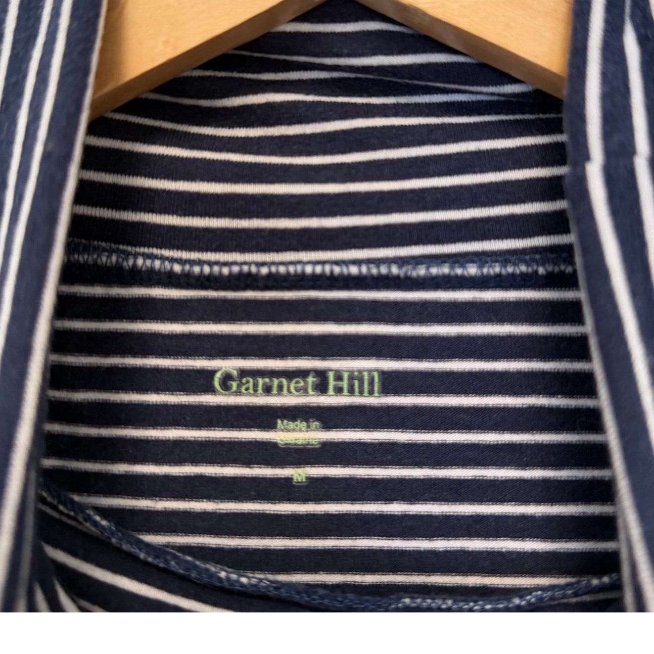 Other Garnet Hill Navy Blue White Striped Turtleneck Sz M Size M / US 6-8 / IT 42-44 - 2 Thumbnail