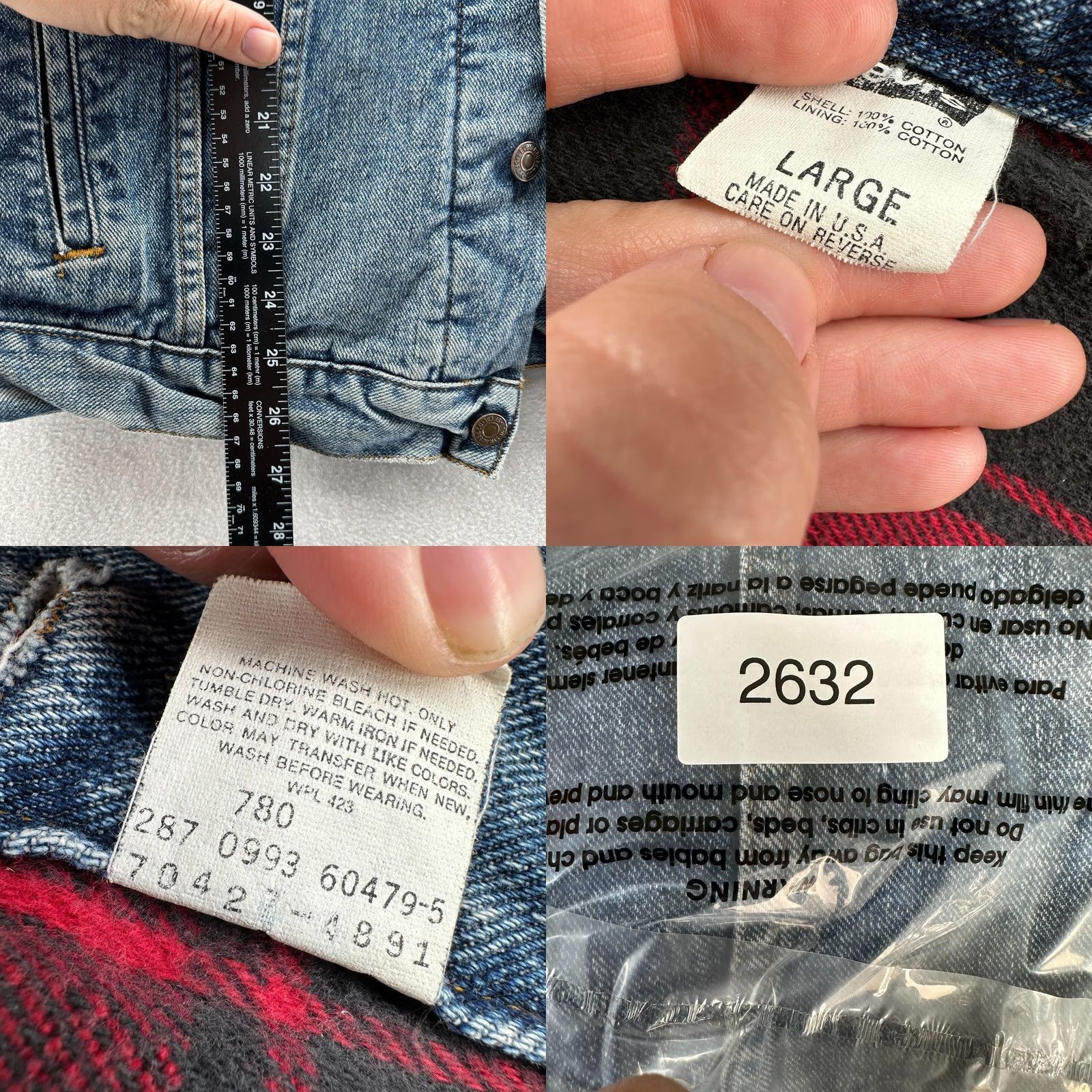 Levi's Levi's Jean Jacket Blue Men's L Long Sleeve Cotton Pockets Winter Regular Fit Size US L / EU 52-54 / 3 - 9 Thumbnail