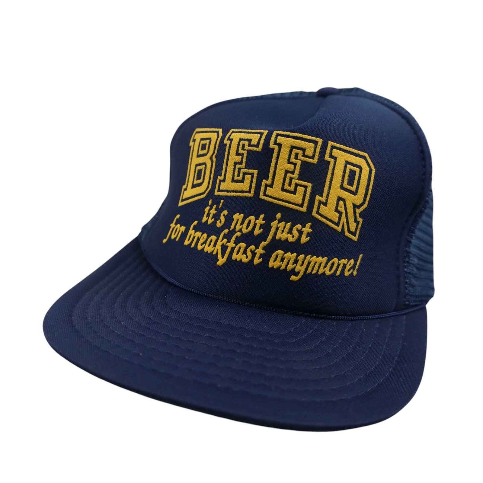 Vintage VTG Beer Its not Just for Breakfast Anymore Trucker Hat Size ONE SIZE - 1 Thumbnail