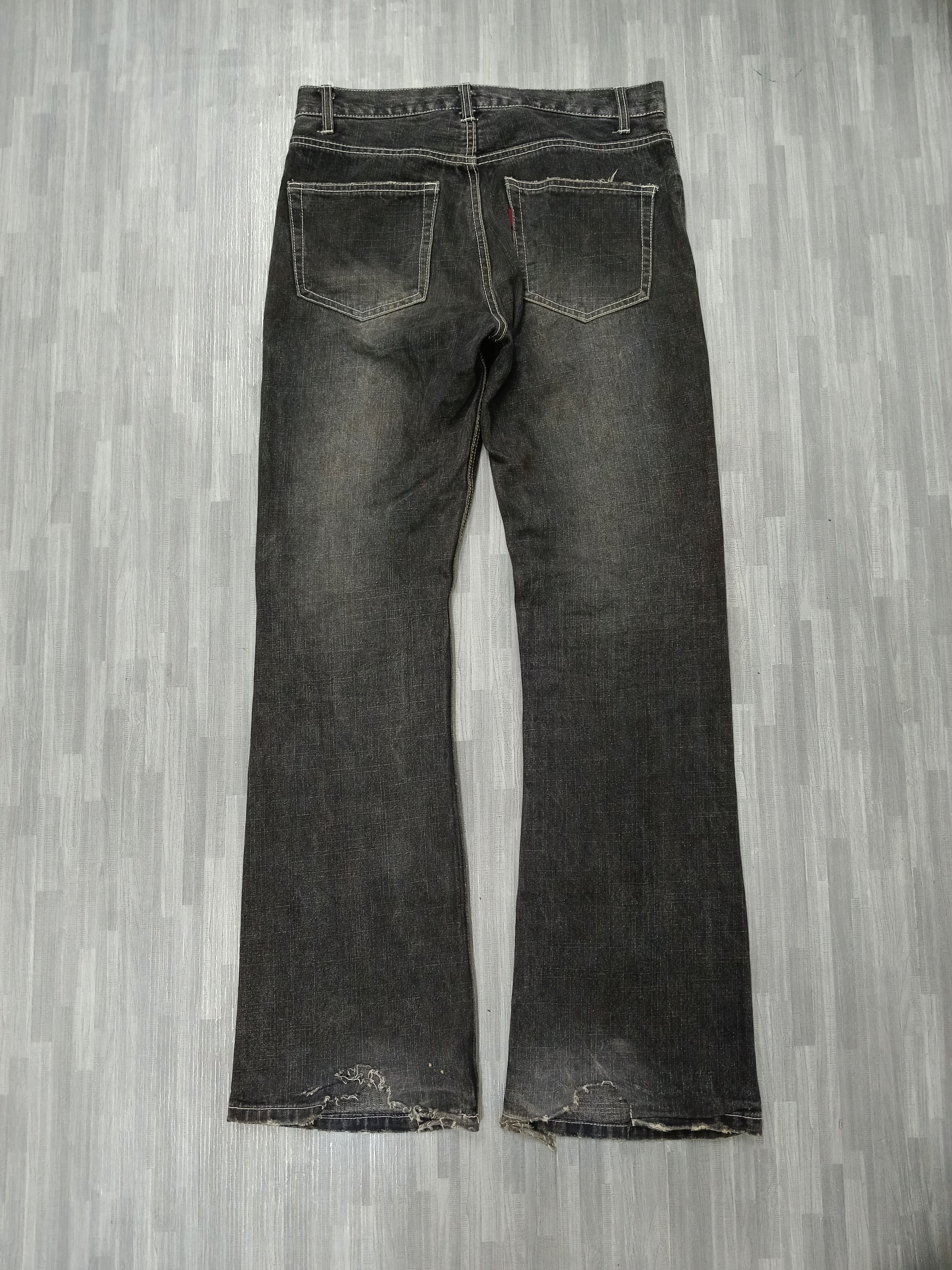 Japanese Brand SICK FLARE DENIMVDES FREE BEAT HONORABLE DENIM PANTS Size US 31 - 3 Thumbnail