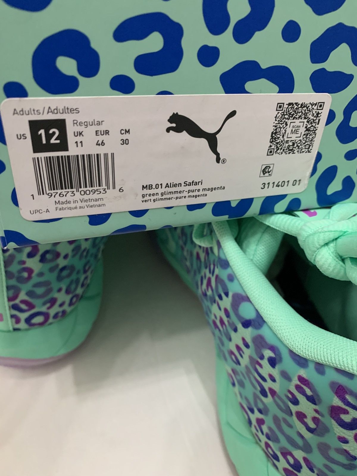 Puma PUMA X LAMELO BALL MB.1 ALIEN SAFARI Size US 12 / EU 45 - 20 Thumbnail