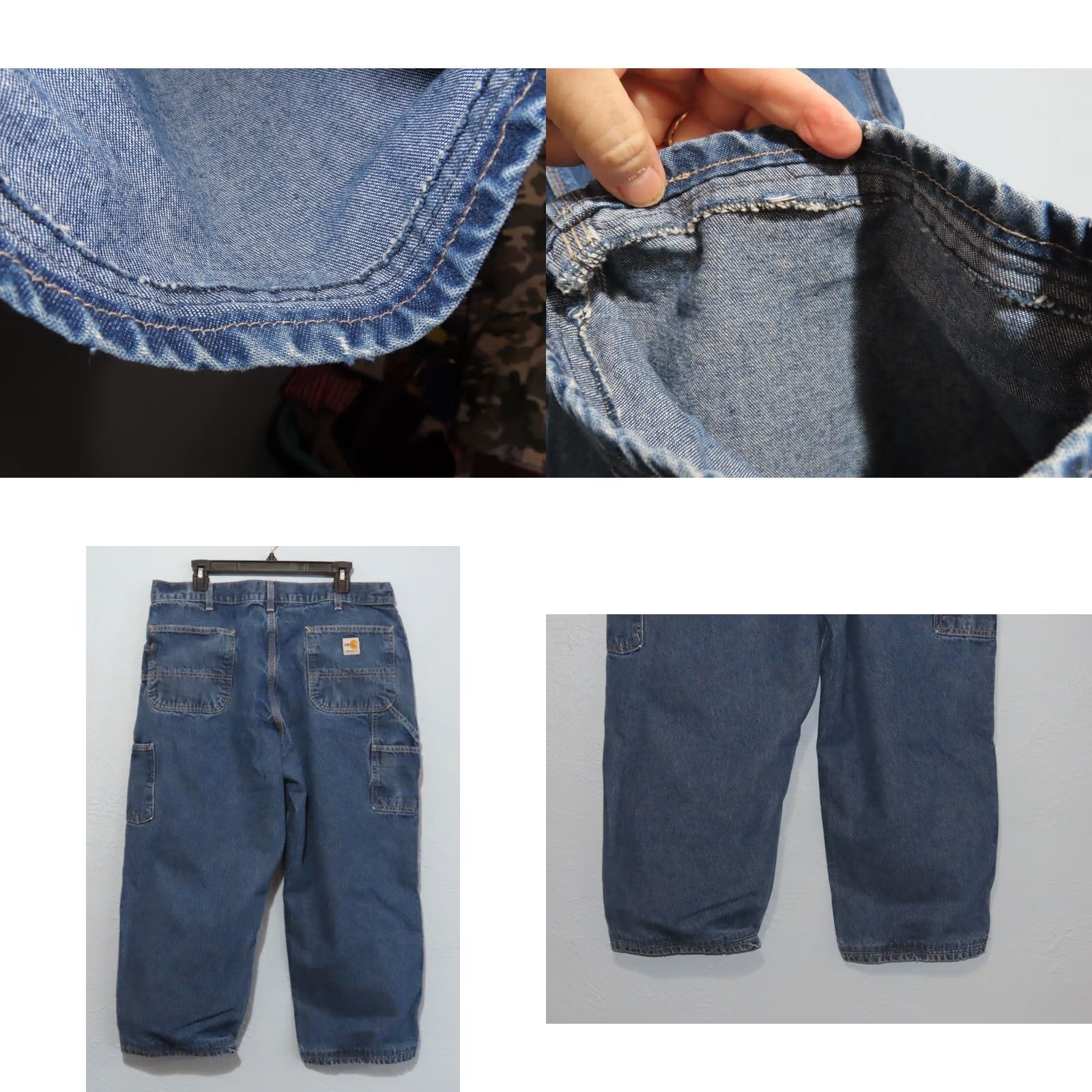 Carhartt Carhartt FR Jeans Mens 40x23 Denim Cargo Pocket Work Pants Straight 23 Inseam Blue Regular Mens Size US 40 / EU 56 - 8 Thumbnail