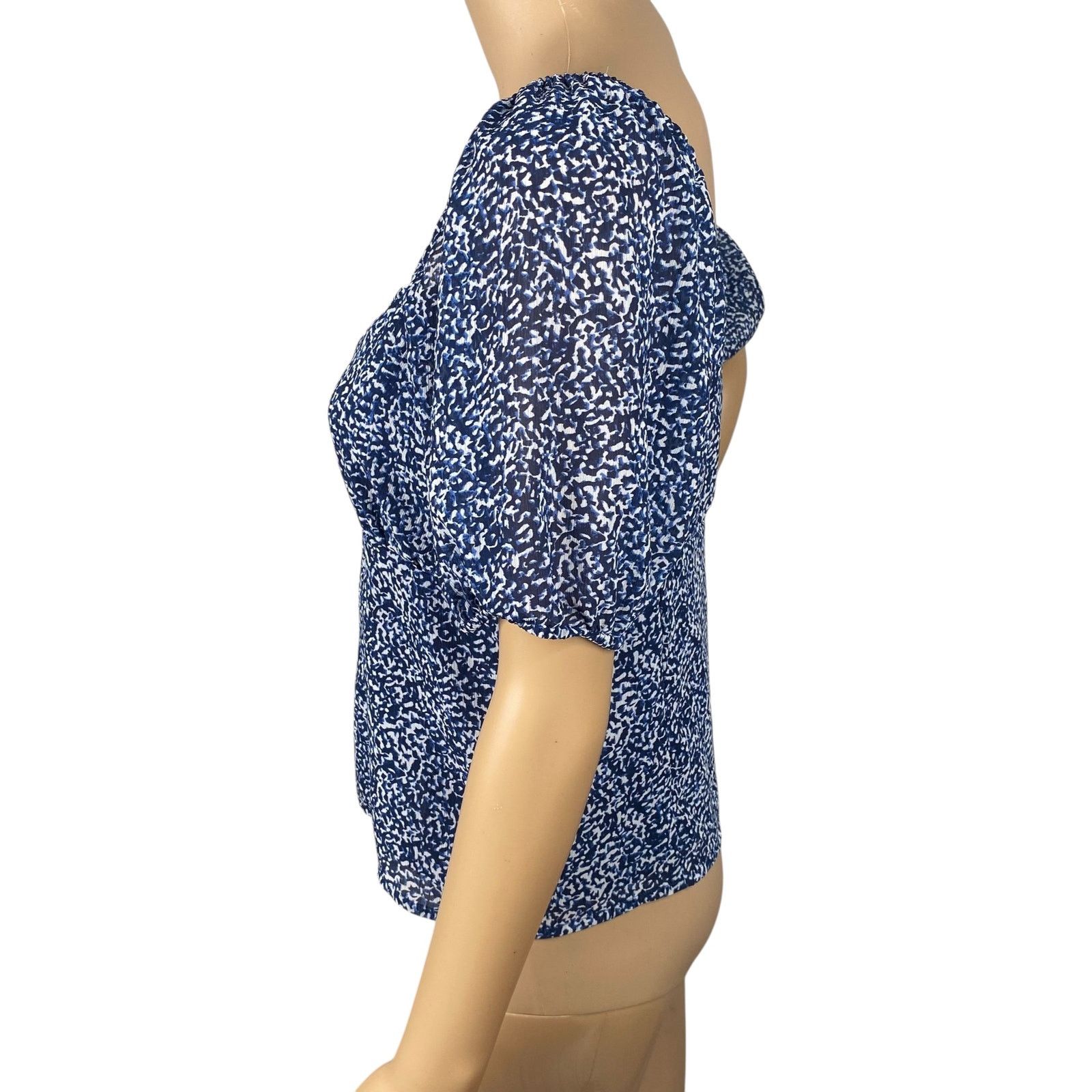 Madewell Madewell Sweetheart Bengali Block Print Puff Sleeve Top SZ 2 Size XS / US 0-2 / IT 36-38 - 9 Thumbnail