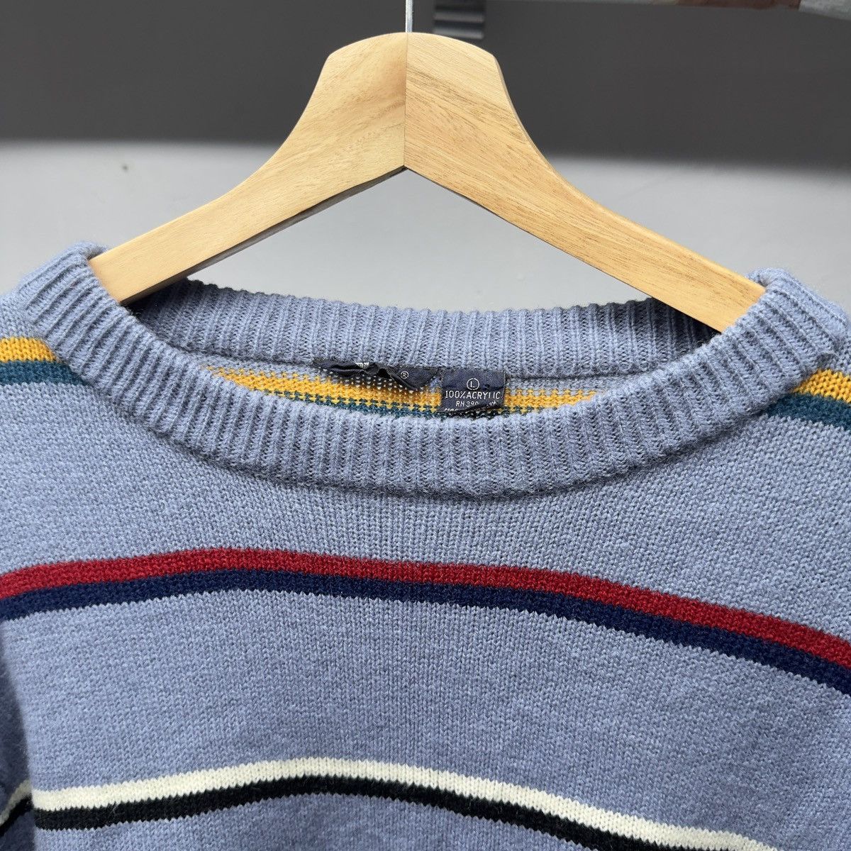 Vintage Vintage Striped Knit Sweater ERD ERL Grunge Skater Chrome Size US L / EU 52-54 / 3 - 3 Thumbnail