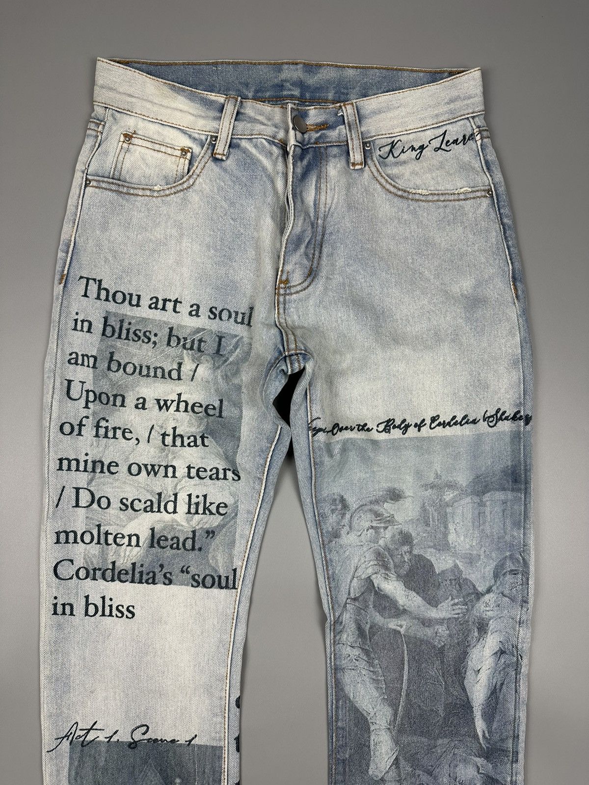 Japanese Brand × MNML 🔥Sick🔥Rare MNML Minimalist Wording Graphic Art Denim Size US 30 / EU 46 - 5 Thumbnail