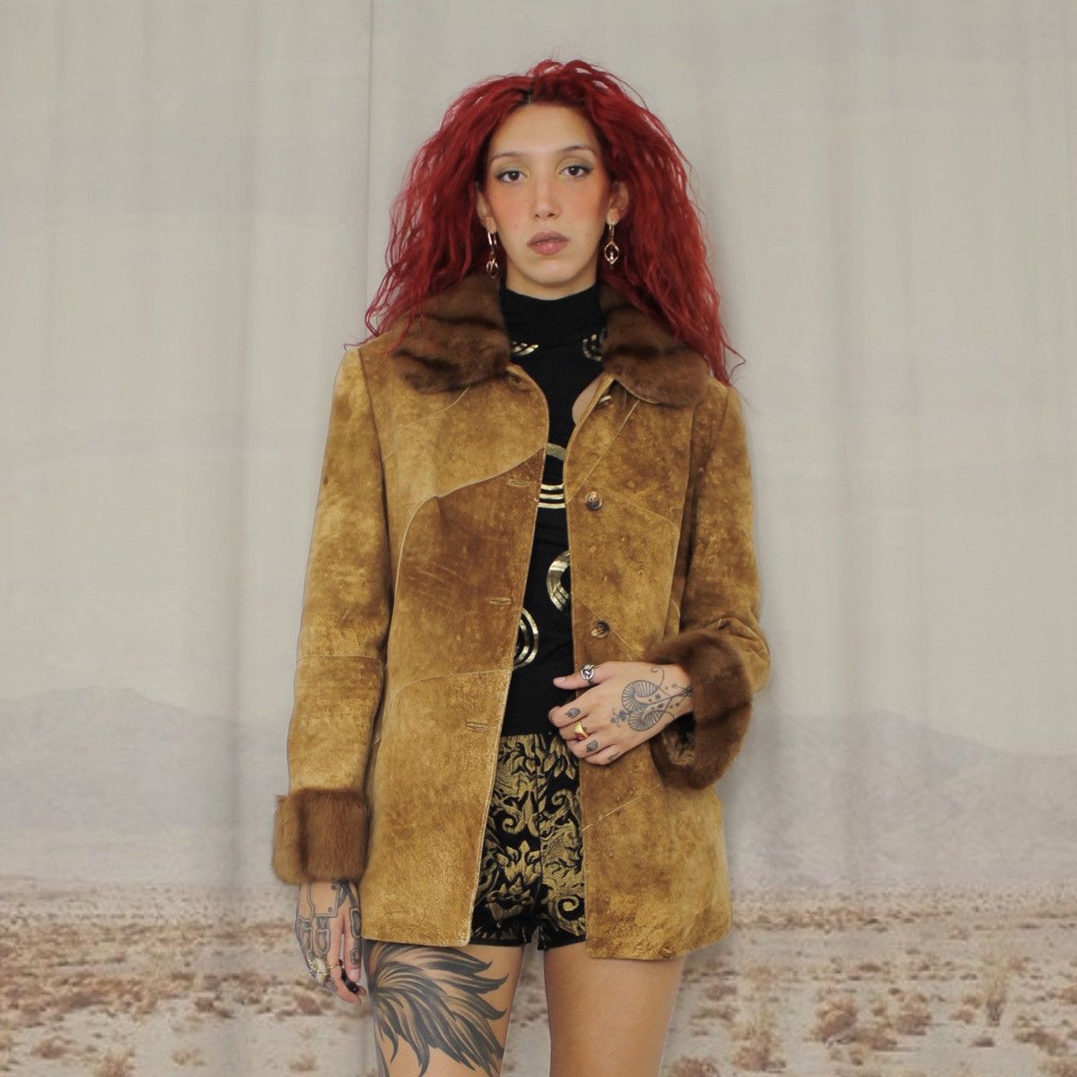🐻LEATHER BROWN JACKET🐻