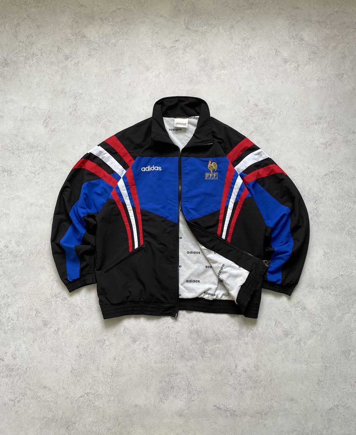 Vintage France 1996 FFF Euro Champion Football Adidas Jacket