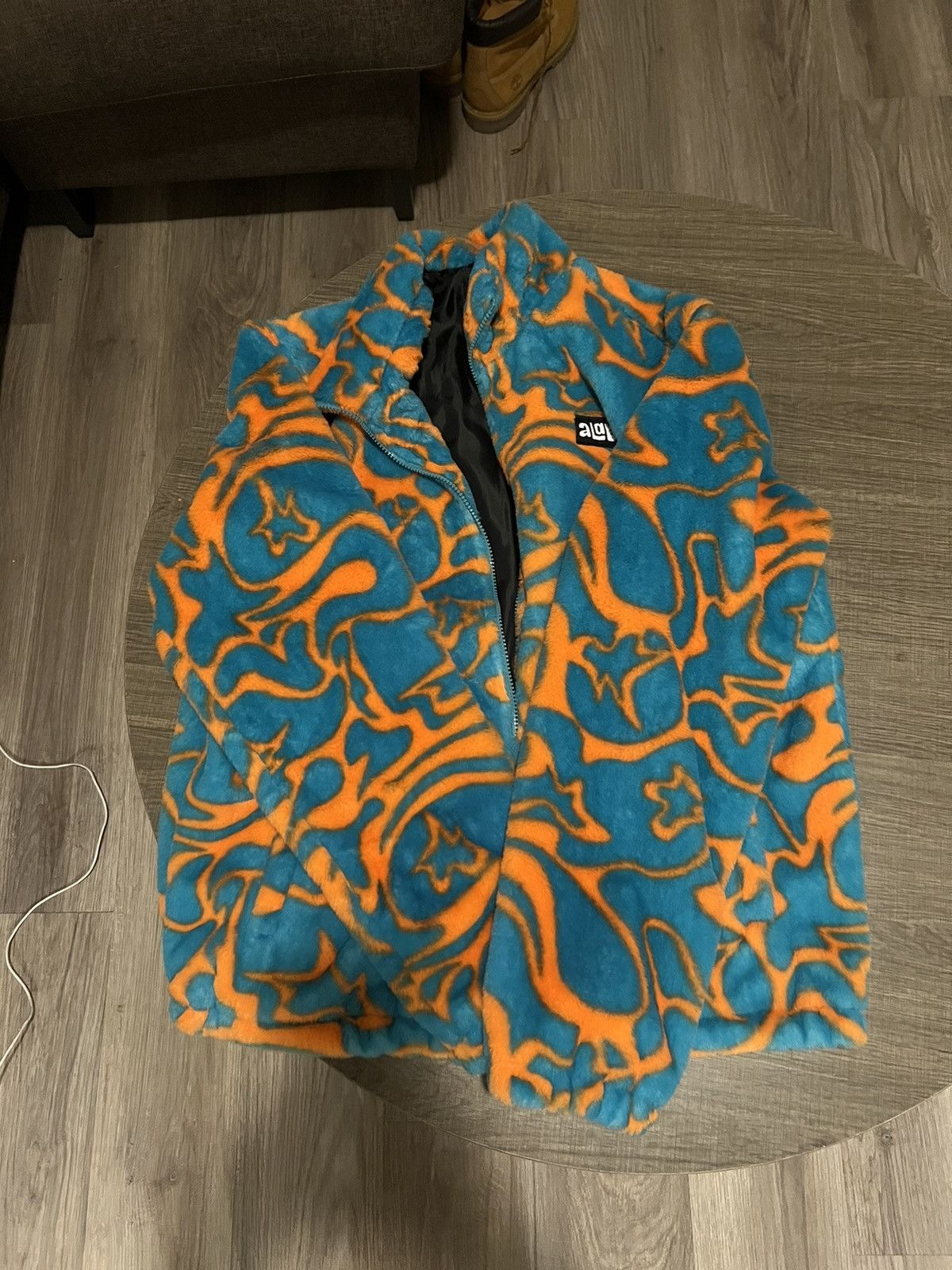 Zumiez Orange and Blue Fur Jacket Size US L / EU 52-54 / 3 - 1 Thumbnail