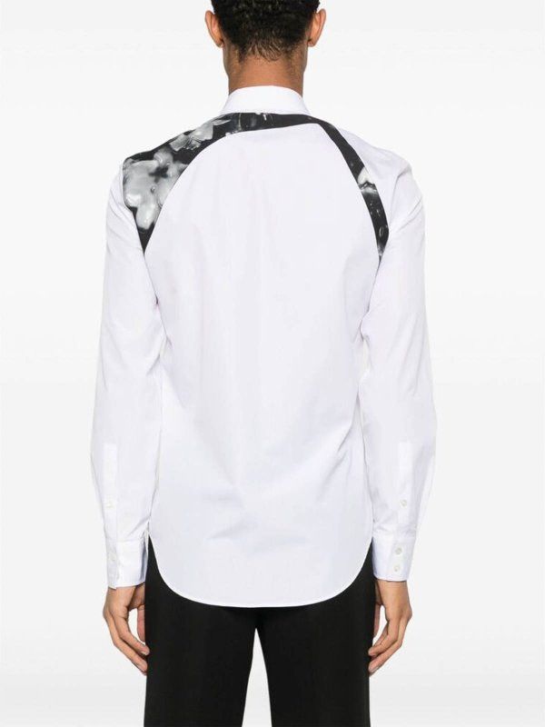 Alexander McQueen o1srvl11e0226 Wax Flower Harness Shirt In White Size US L / EU 52-54 / 3 - 5 Thumbnail