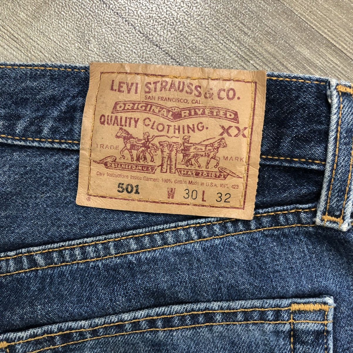 Levi's × Levi's Vintage Clothing 🇺🇸90’s Vintage Levis 501 #553 30x32 Straight Leg Blue Jeans Size US 42 / EU 58 - 16 Thumbnail