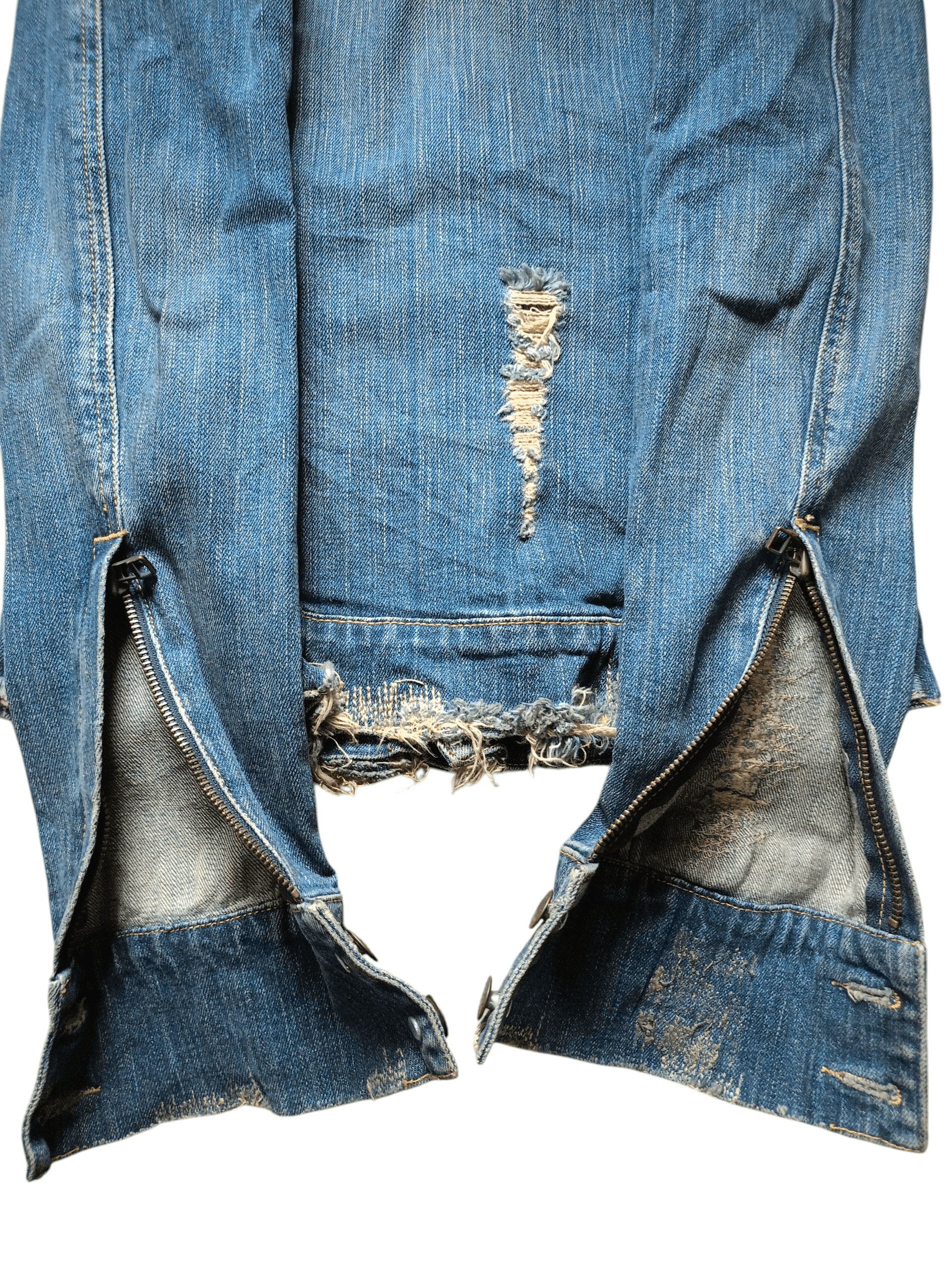 Other 2000s Sergio Valente Distressed Denim Jacket style LGB Size US XS / EU 42 / 0 - 10 Thumbnail
