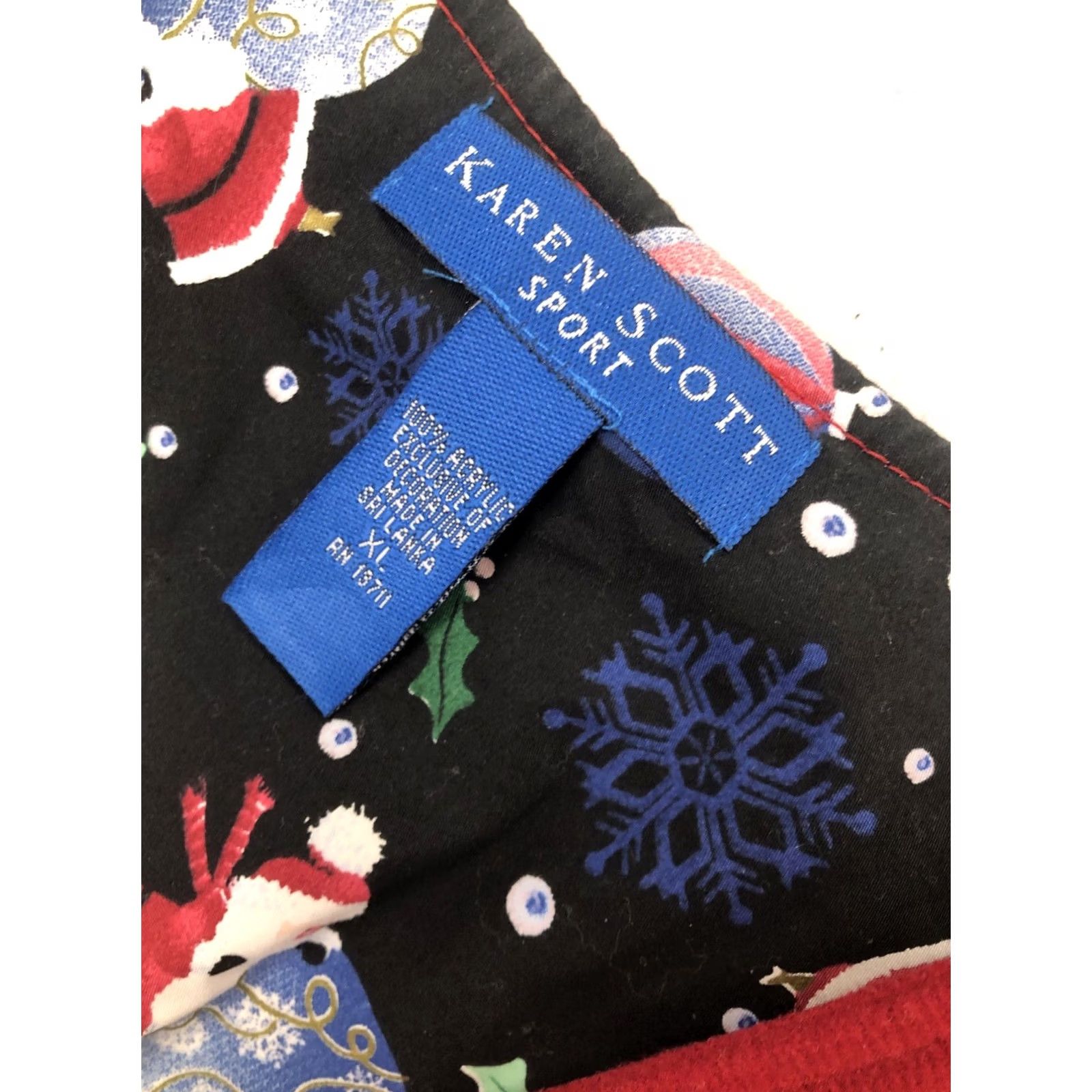 Vintage Karen Scott Sport Embroidered Grandma Festive Christmas Cozy Vest XL Red Sleeveless Vest Women's Christmas Theme Party/Cocktail Casual Size XL / US 12-14 / IT 48-50 - 4 Thumbnail
