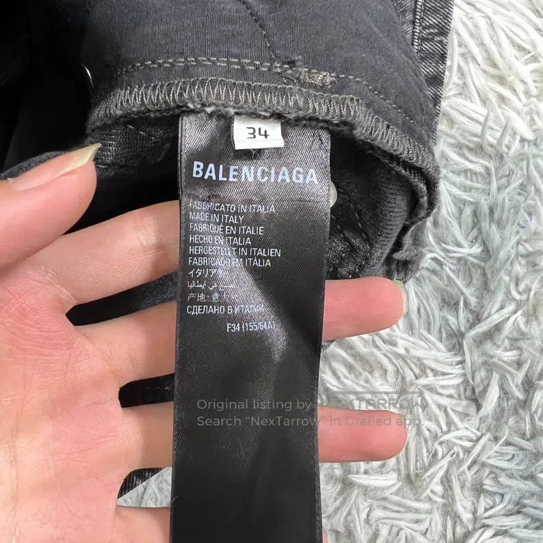 Balenciaga Balenciaga All-over Printed Denim Skirt Size 33" - 5 Thumbnail