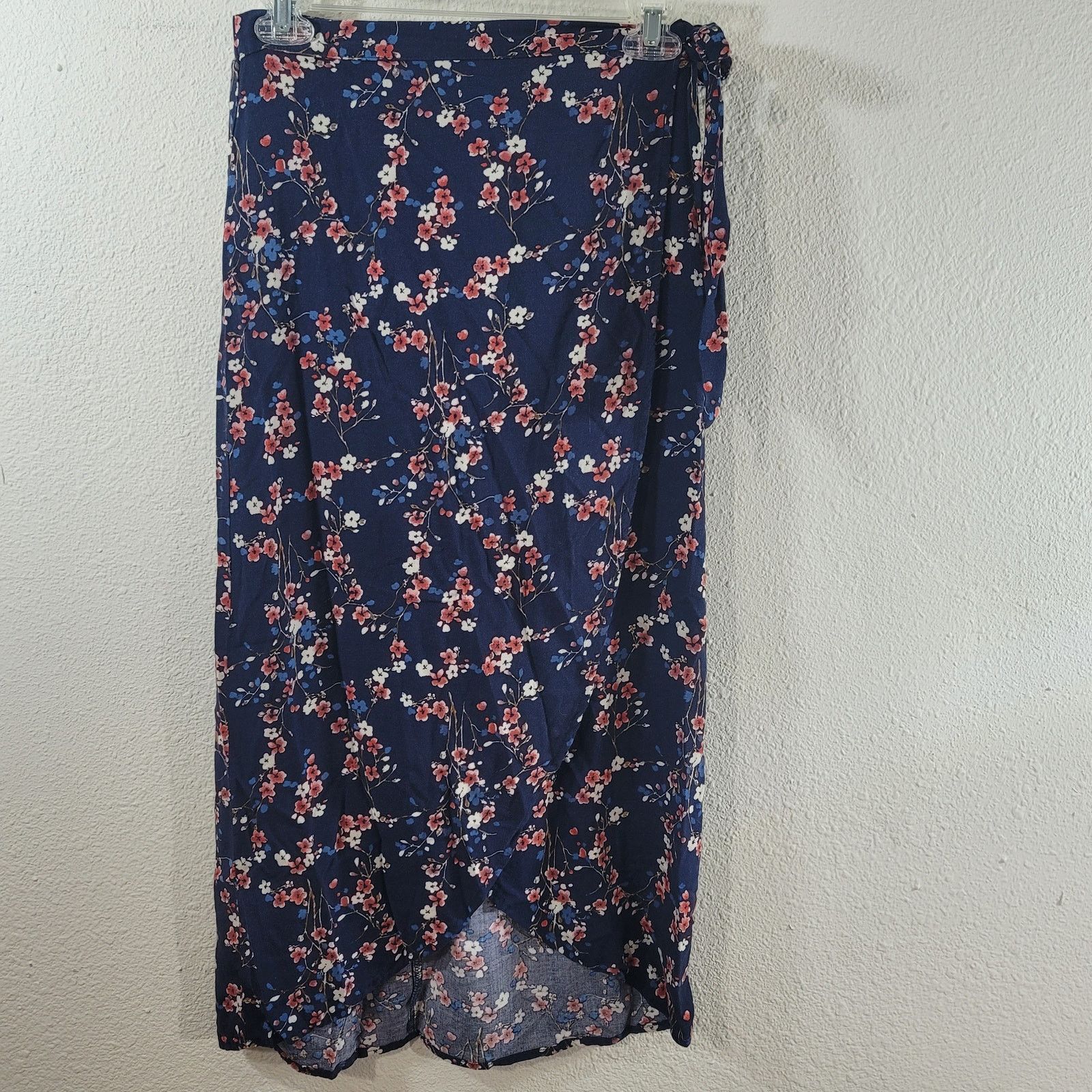 Other Xhilaration Blue Floral Hi Low Wrap Skirt Small Lightweight Size 28" / US 6 / IT 42 - 1 Thumbnail