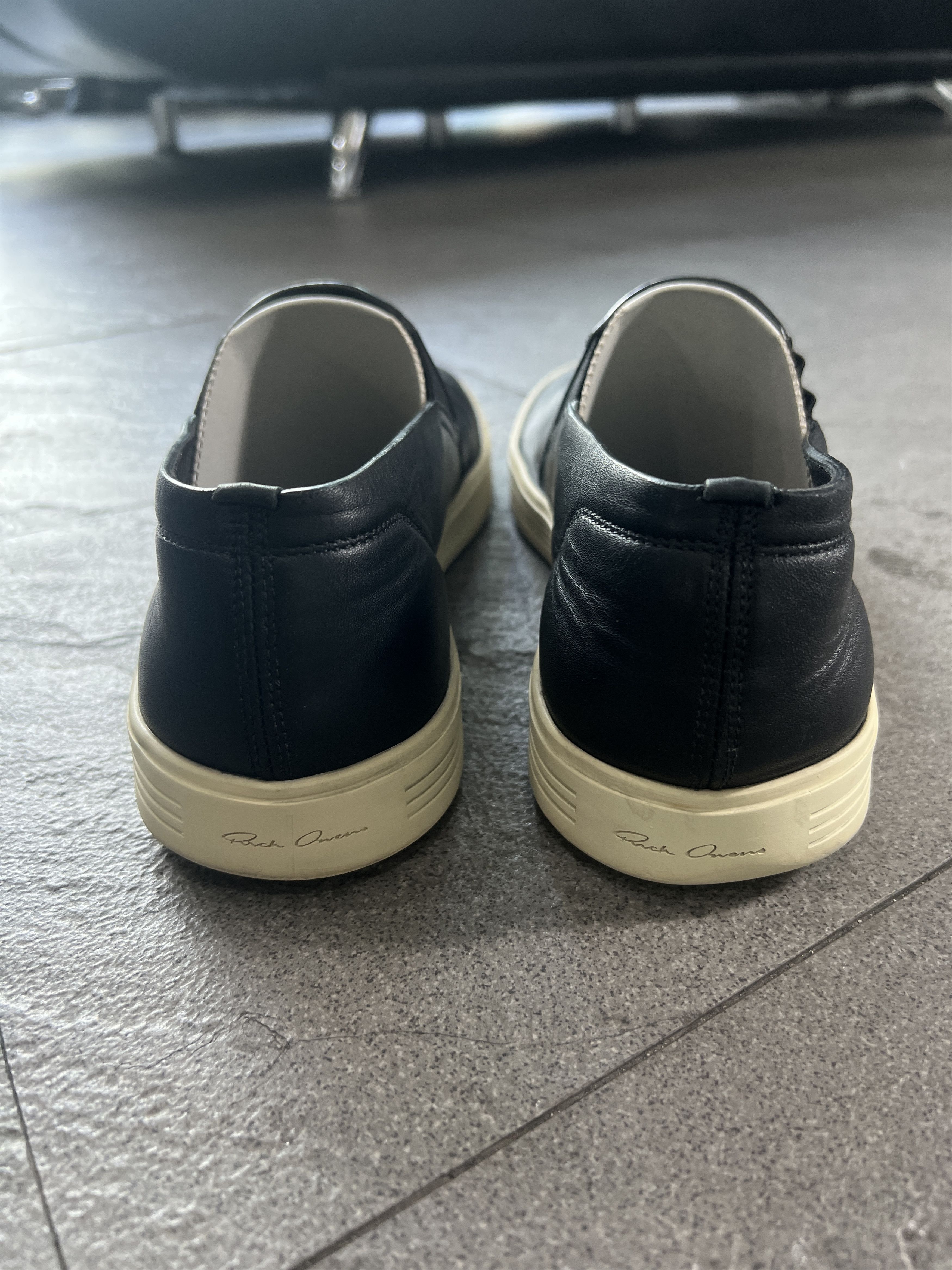 Rick Owens Rick Owens Leather Slip On Sneakers Black Size 40 Italy Size US 7 / EU 40 - 5 Thumbnail