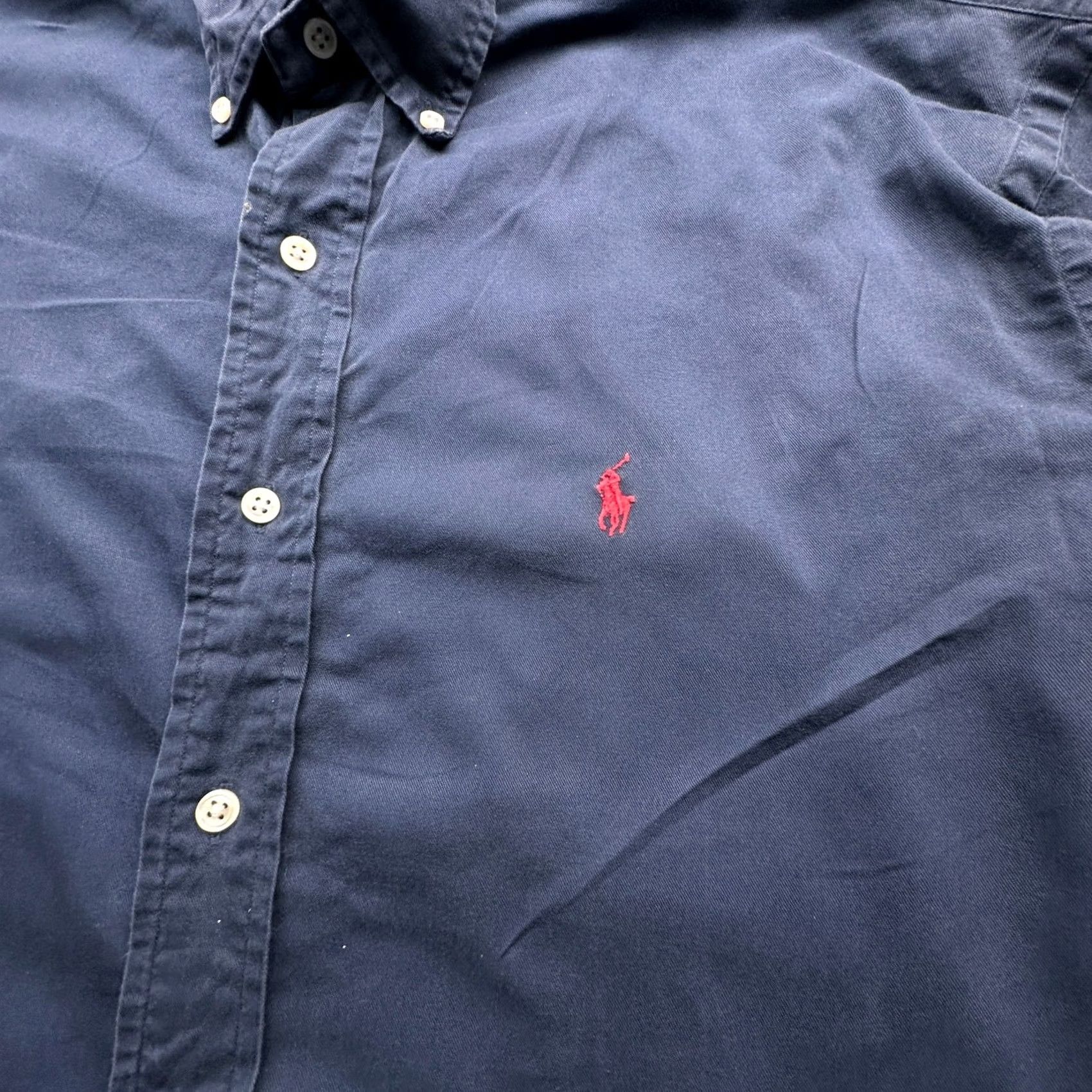 Ralph Lauren Ralph Lauren Blake Twill Button Down Long Sleeve Shirt Mens Large Navy Red Pony Size US L / EU 52-54 / 3 - 7 Thumbnail