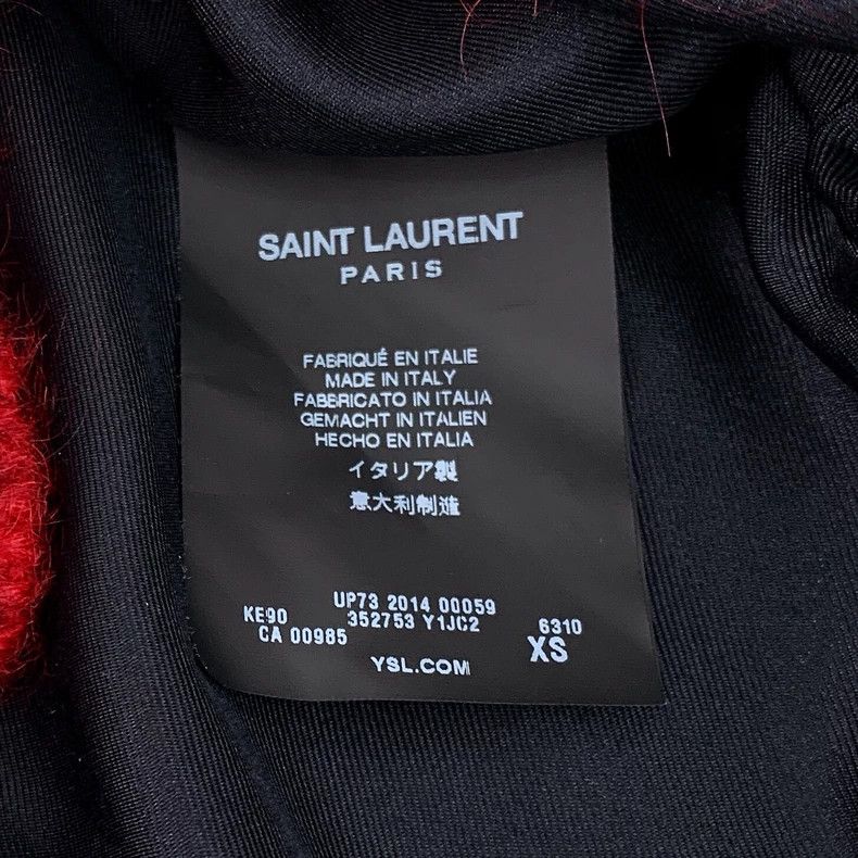 Saint Laurent Paris Saint Laurent Red Love V-Neck Knit Cardigan Jacket 2504-Nex Size US XS / EU 42 / 0 - 6 Thumbnail